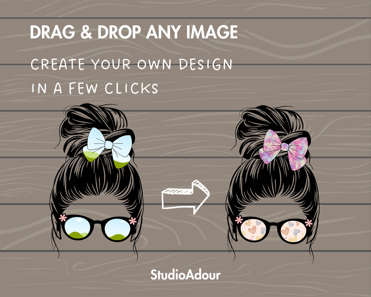 Design Your Own Messy Bun Canva Frames, Mom Life Canva Template, Drag and Drop, Editable Canva Shapes, DIY Messy Bun, Editable Messy Bun
