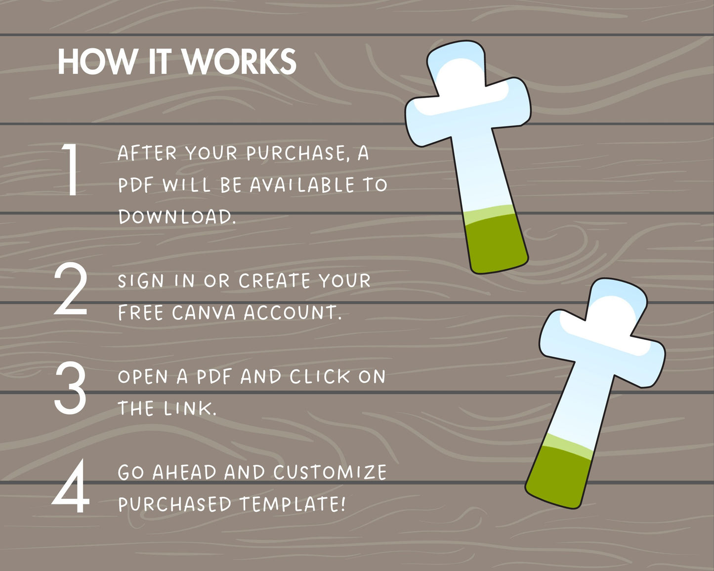 Design Your Own Cross on Canva, Religious Cross Canva Template, Easy Drag and Drop, Cross Bundle, Old Rugged Crosses, Sublimation Design