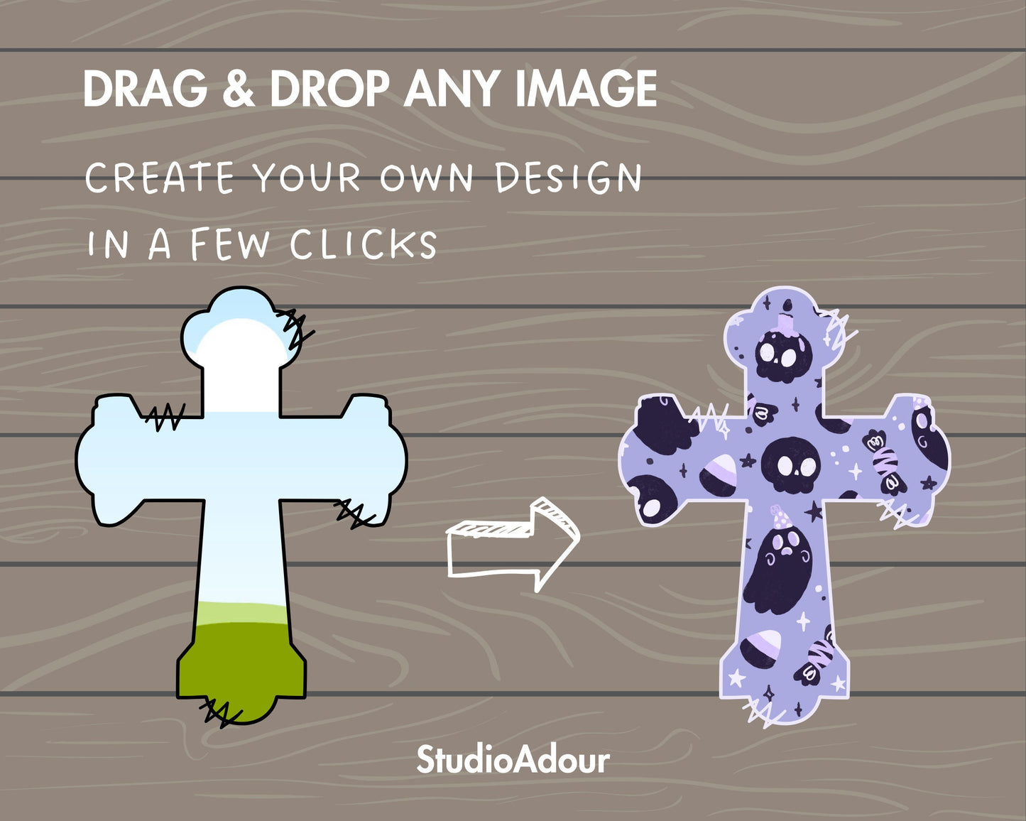 Design Your Own Doodle Cross on Canva, Religious Cross Canva Template, Easy Drag and Drop, Cross Bundle, Old Rugged Crosses