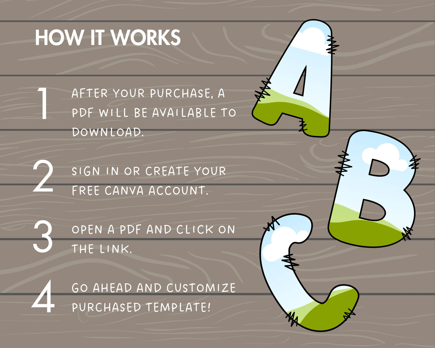 Design Your Own Doodle Letters on Canva, Doodle Alphabet Canva Template, Drag and Drop, Editable Canva Alphabet, Canva Frames Bundle