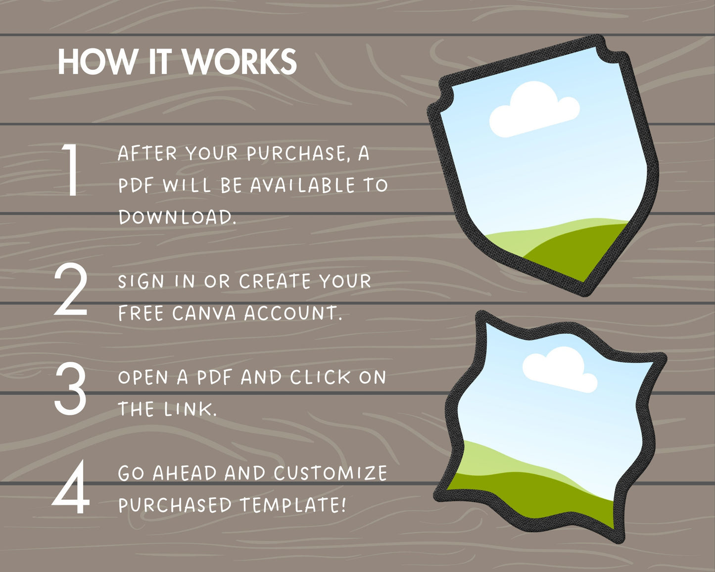 Design Your Own Faux Embroidery Label, Editable Tags Canva Template, Canva Frames Bundle, Retro Badge, Drag & Drop, Vintage Label Duotone