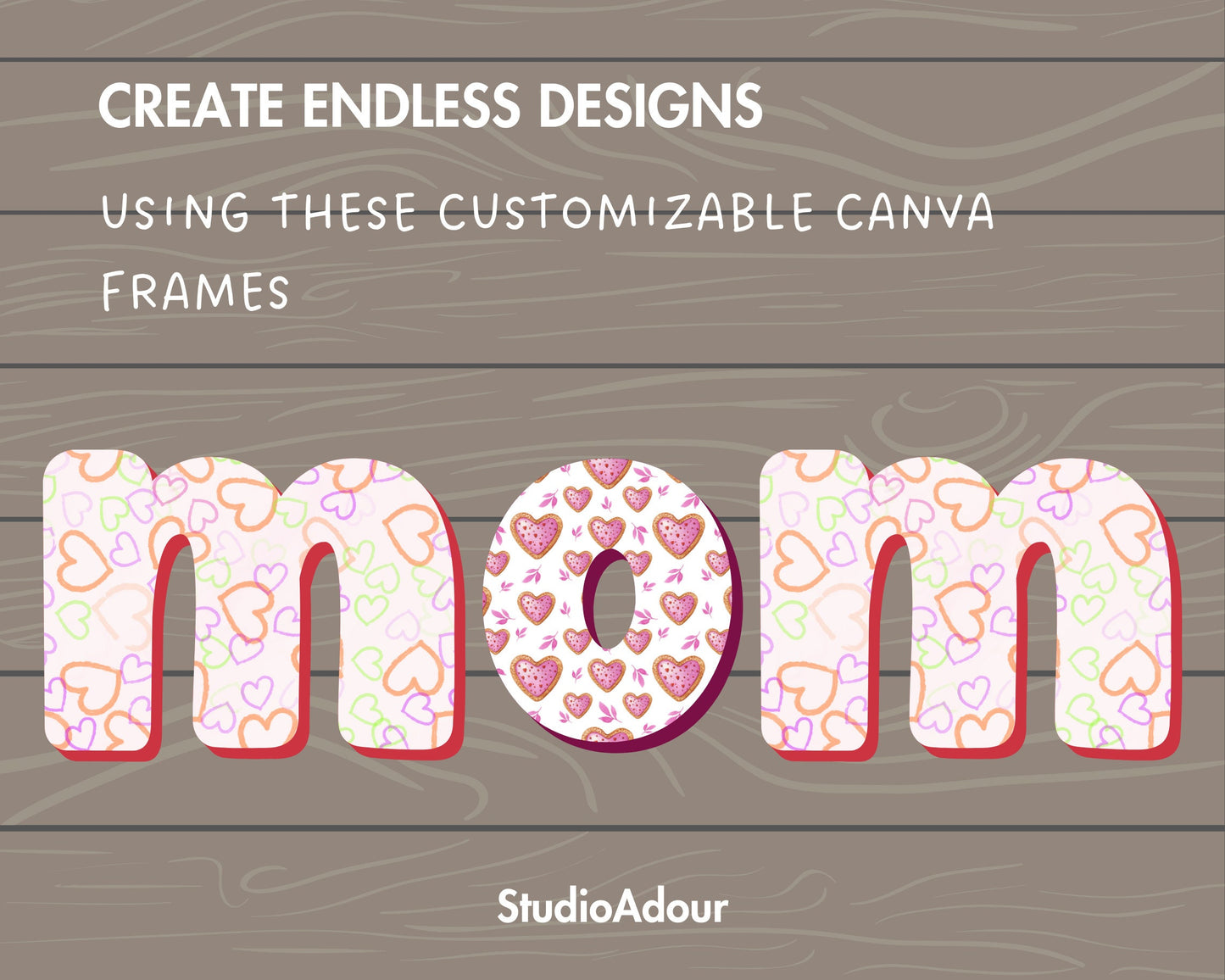 Design Your Own Doodle Letters on Canva, Doodle Alphabet Canva Template, Drag and Drop, Editable Canva Alphabet, Canva Frames Bundle, DIY