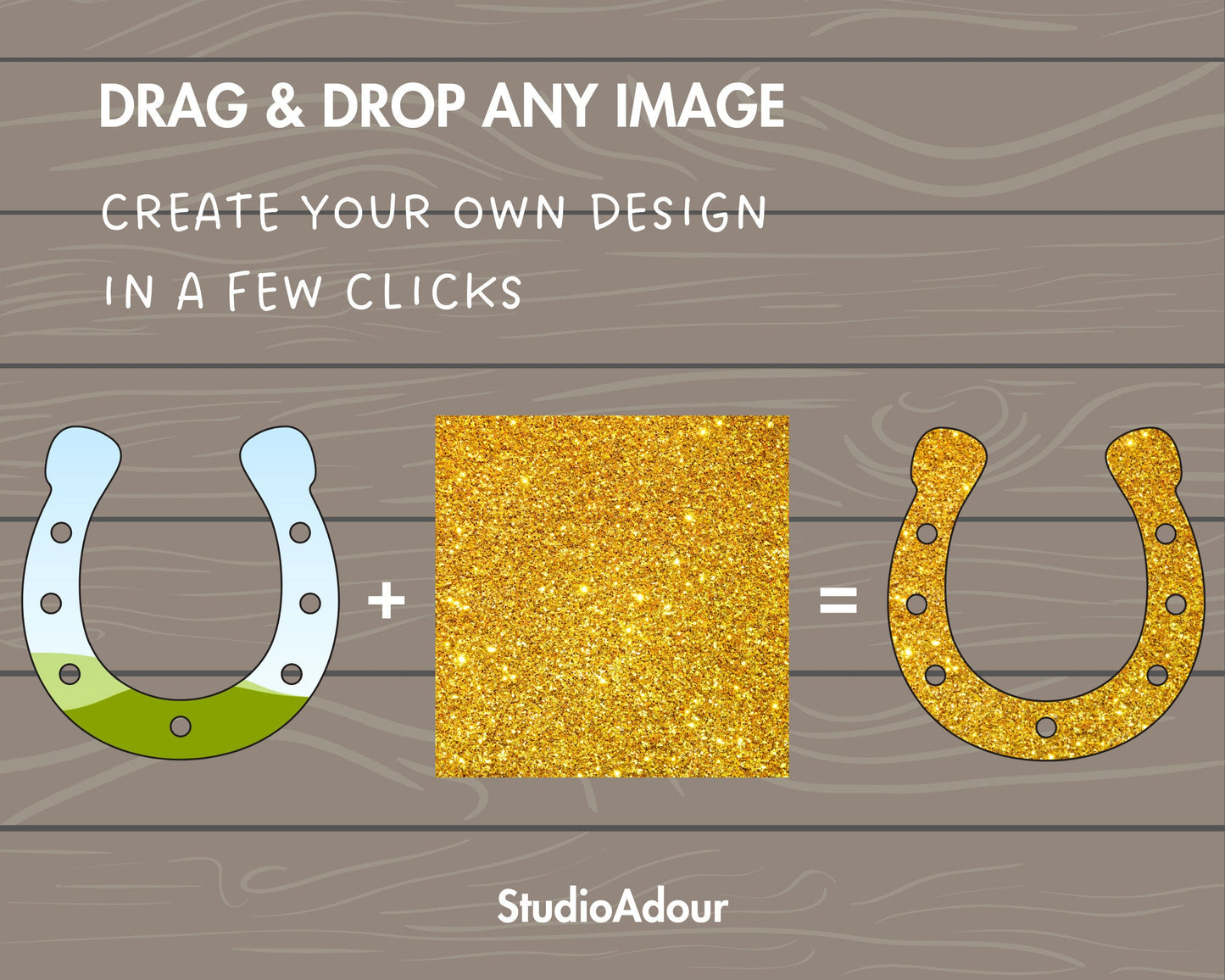 Design Your Own Horseshoe on Canva, Cowboy Canva Template, Drag and Drop, Canva Frames Bundle, Saint Patrick's Day, Horse Lover Frames