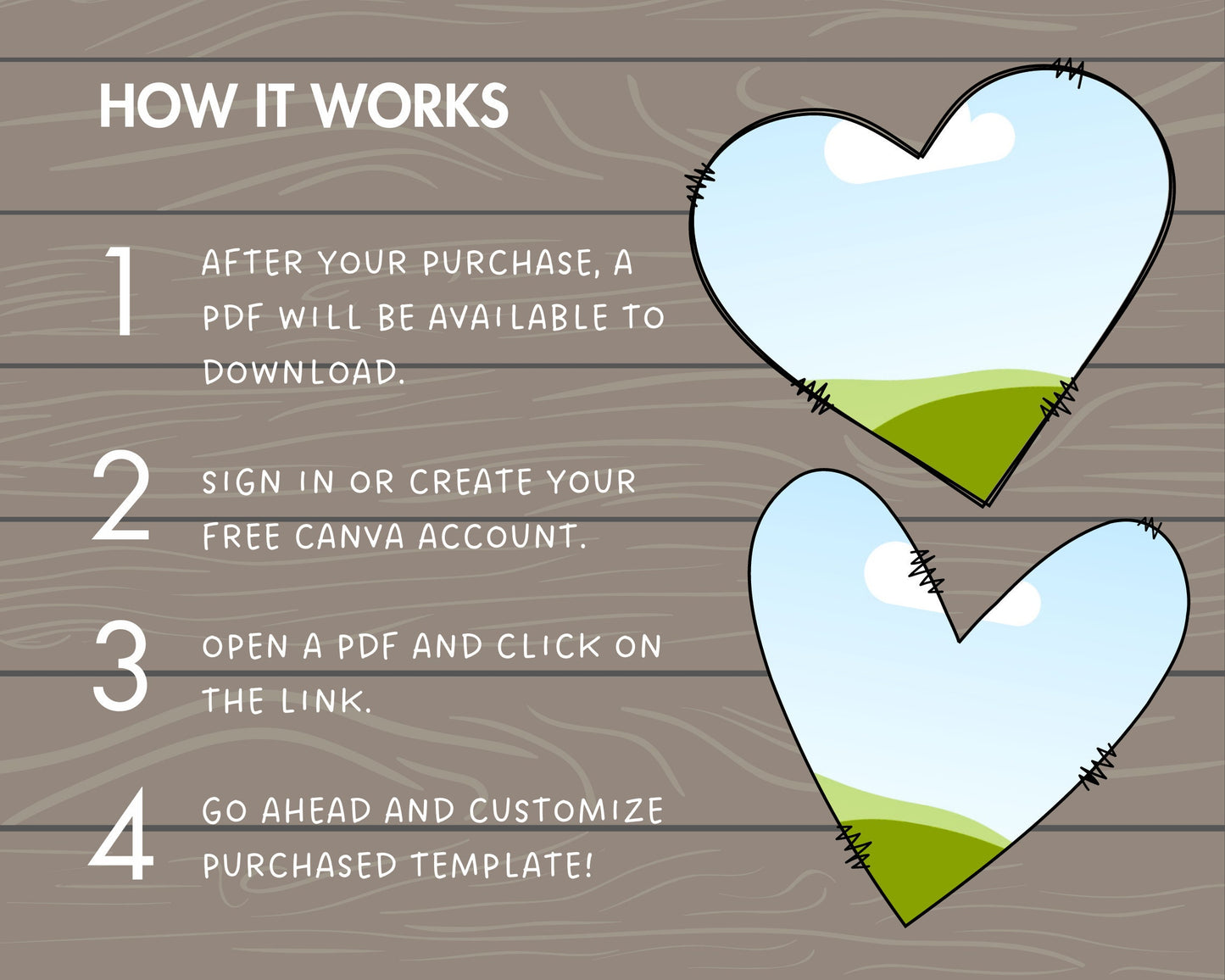 Design Your Own Doodle Heart on Canva, Heart Love Canva Template, Easy Drag and Drop Editable Canva Frames, Heart Bundle, Valentine's Day