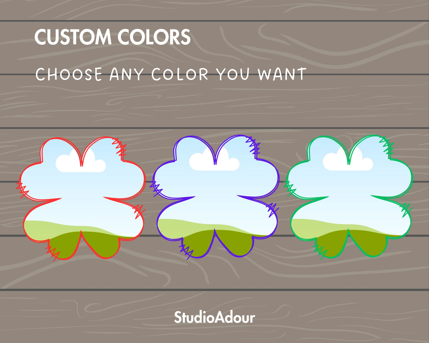 Design Your Own Doodle Clover on Canva, Lucky Clover Canva Template, Easy Drag and Drop, Four Leaf Clover, St Patricks Day, Shamrock Canva
