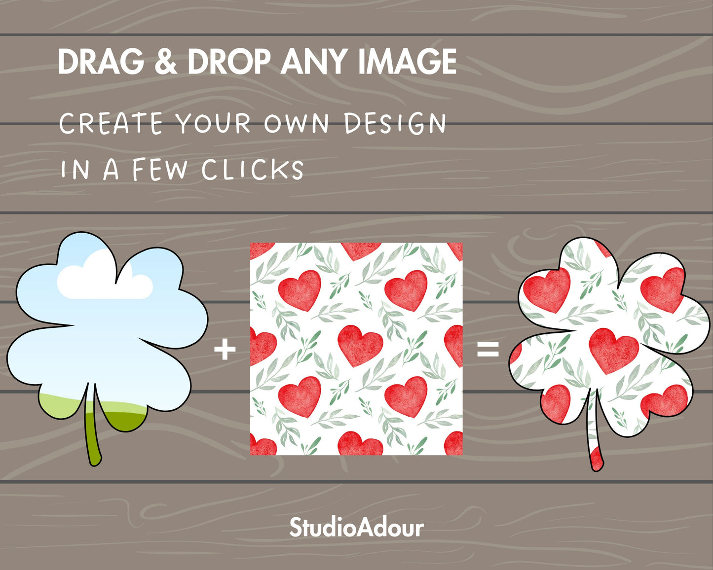 Design Your Own Lucky Clover on Canva, Lucky Clover Canva Template, Easy Drag and Drop, Four Leaf Clover, St Patricks Day, Shamrock Canva