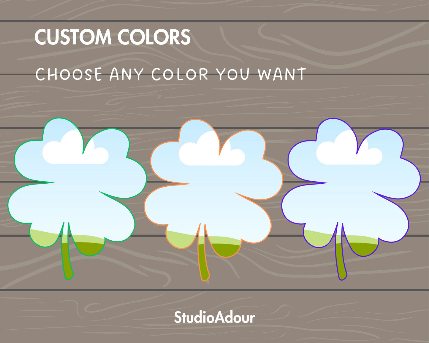 Design Your Own Lucky Clover on Canva, Lucky Clover Canva Template, Easy Drag and Drop, Four Leaf Clover, St Patricks Day, Shamrock Canva