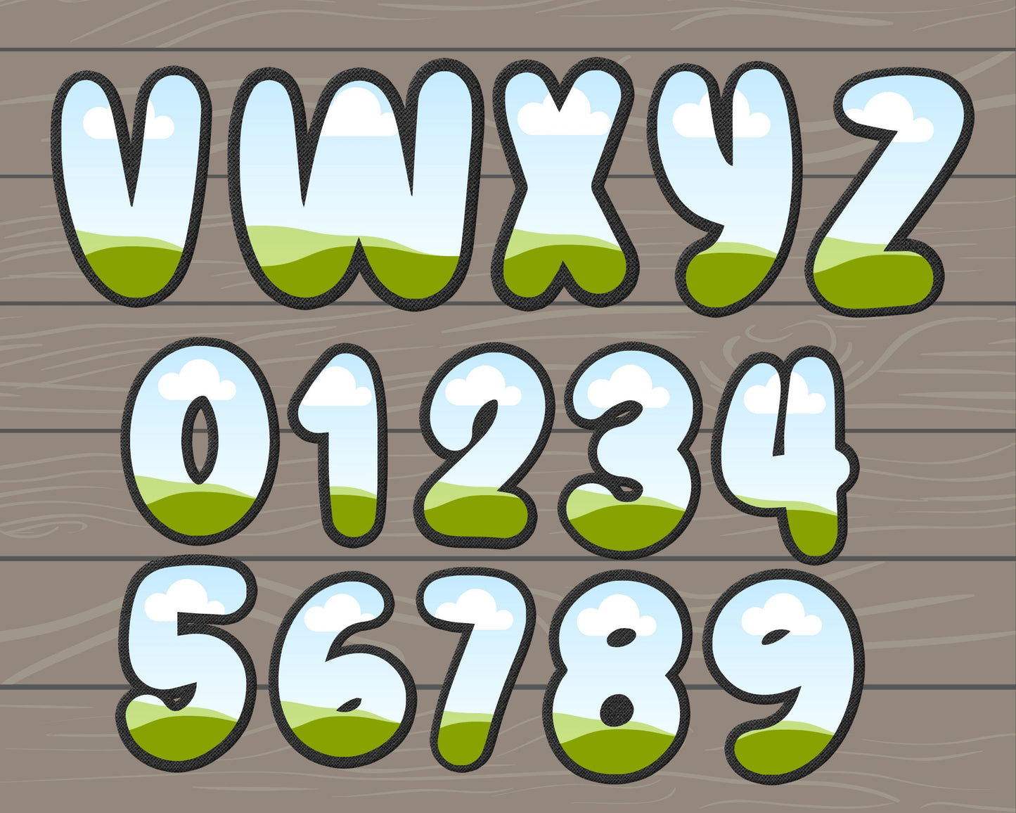 Digital Stitch Alphabet Canva, Faux Embroidery Applique Letters and Numbers, Drag and Drop, Canva Frames Bundle, DIY Letters Frames Canva