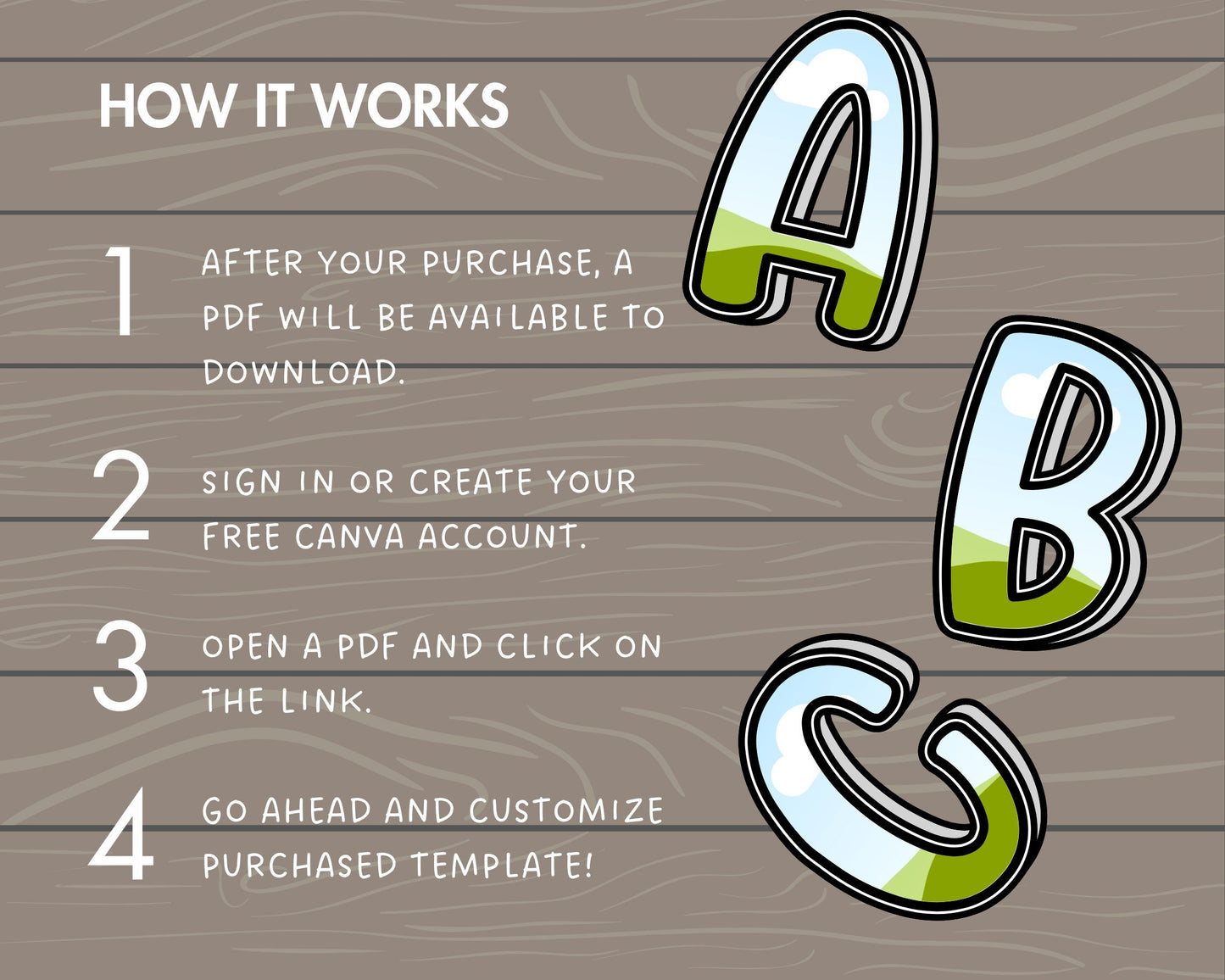 Design Your Own Doodle Alphabet on Canva, Doodle Letters & Numbers Canva Template, Drag and Drop, Editable Cartoon Letters, DIY Doodle Canva