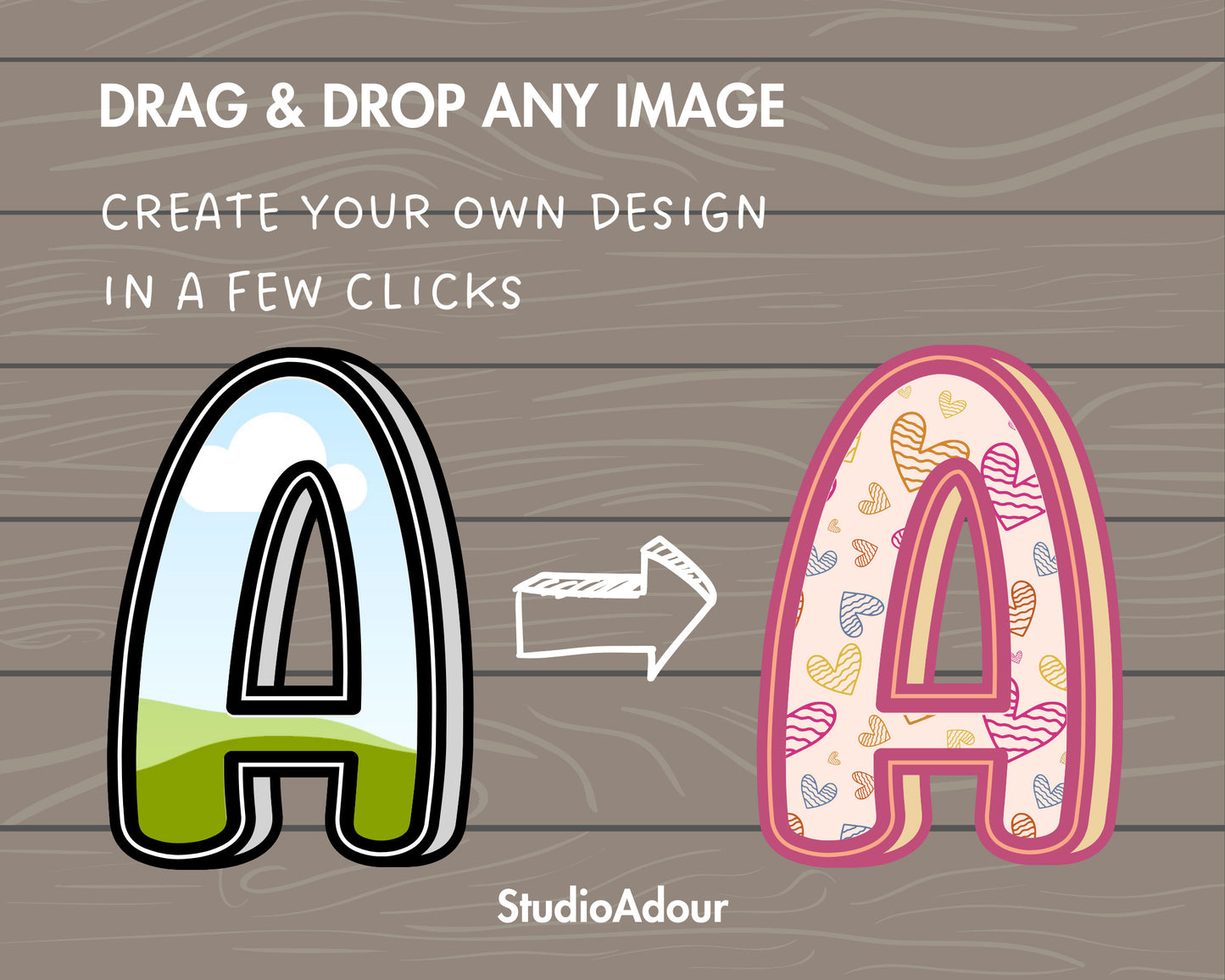 Design Your Own Doodle Alphabet on Canva, Doodle Letters & Numbers Canva Template, Drag and Drop, Editable Cartoon Letters, DIY Doodle Canva