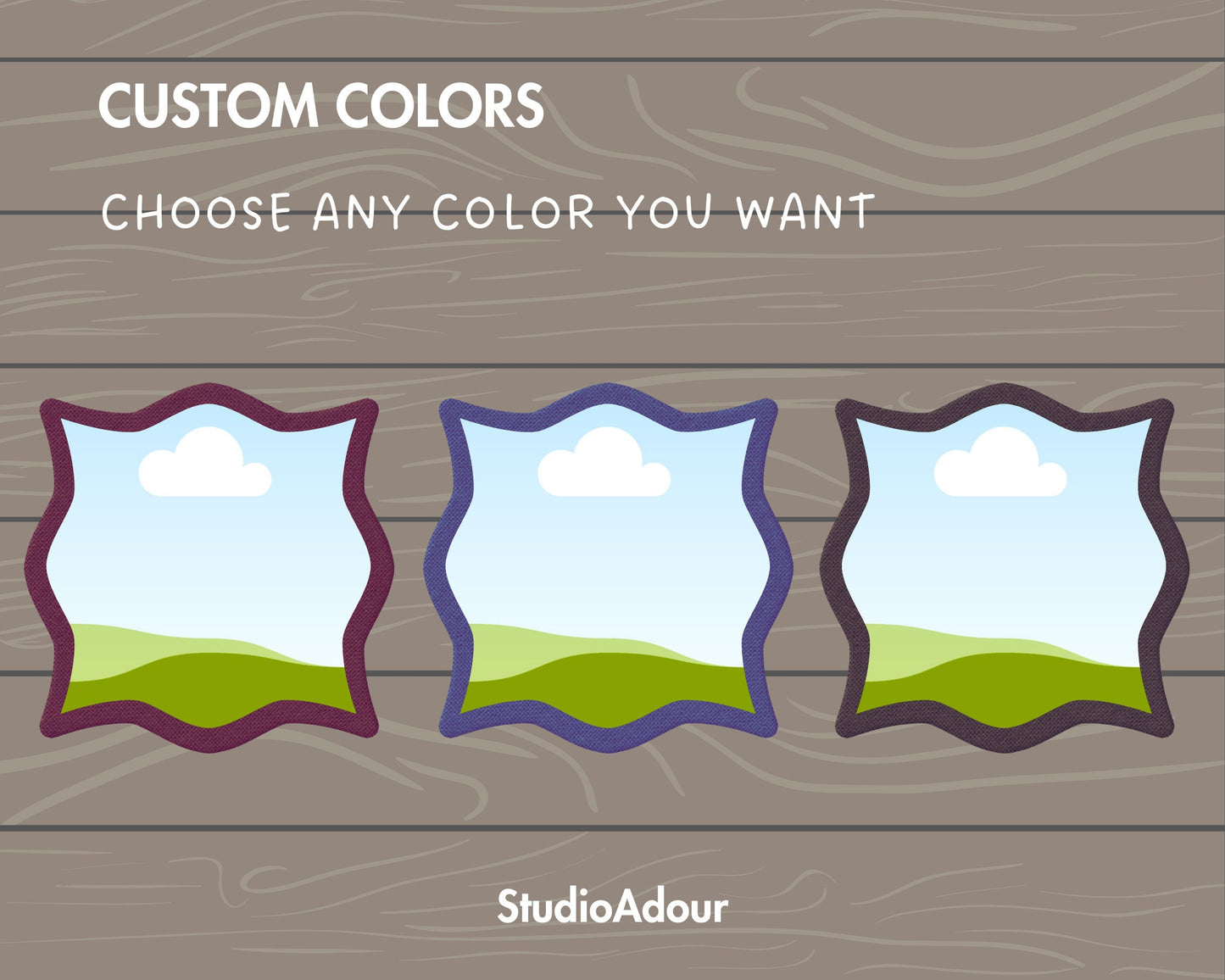 Design Your Own Faux Embroidery Label, Editable Tags Canva Template, Canva Frames Bundle, Retro Badge, Drag & Drop, Vintage Label Duotone