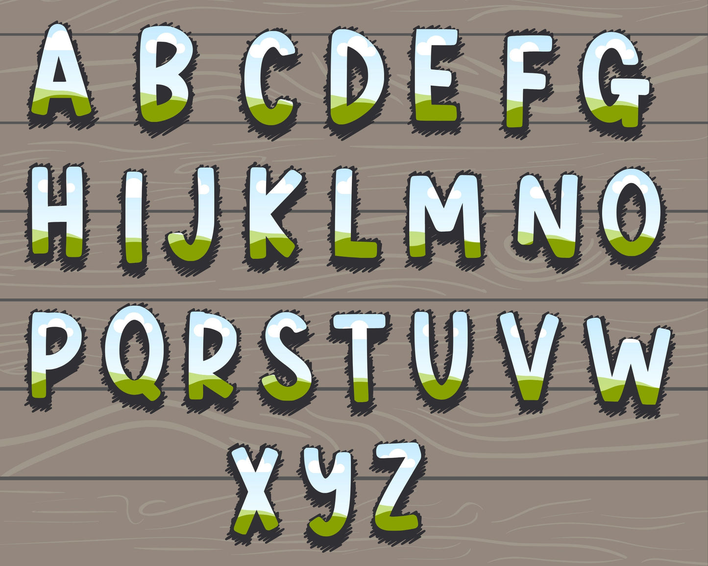 Design Your Own Scribble Alphabet on Canva, Doodle Letters & Numbers Canva Template, Drag and Drop, Editable Retro Letters, Pencil Letters