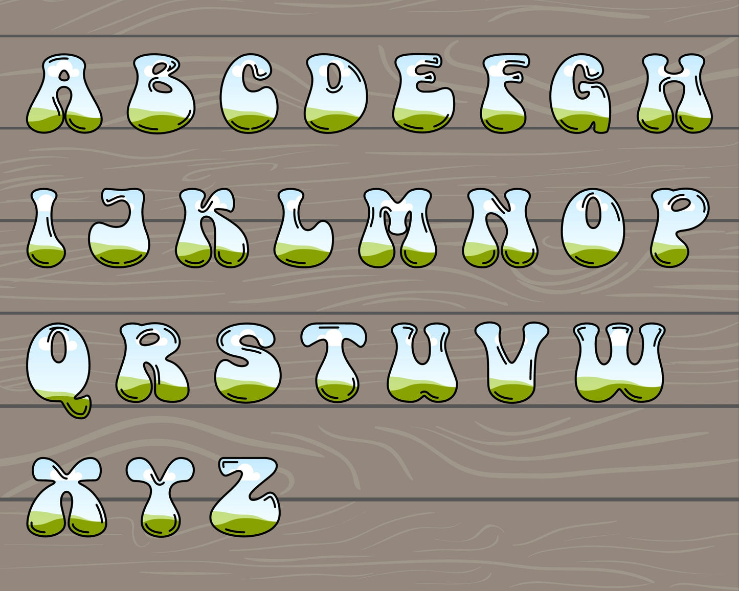 Design Your Own Groovy Alphabet on Canva, Groovy Letters and Numbers Canva Template, Editable Retro Letters , Drag and Drop, Vintage Letters