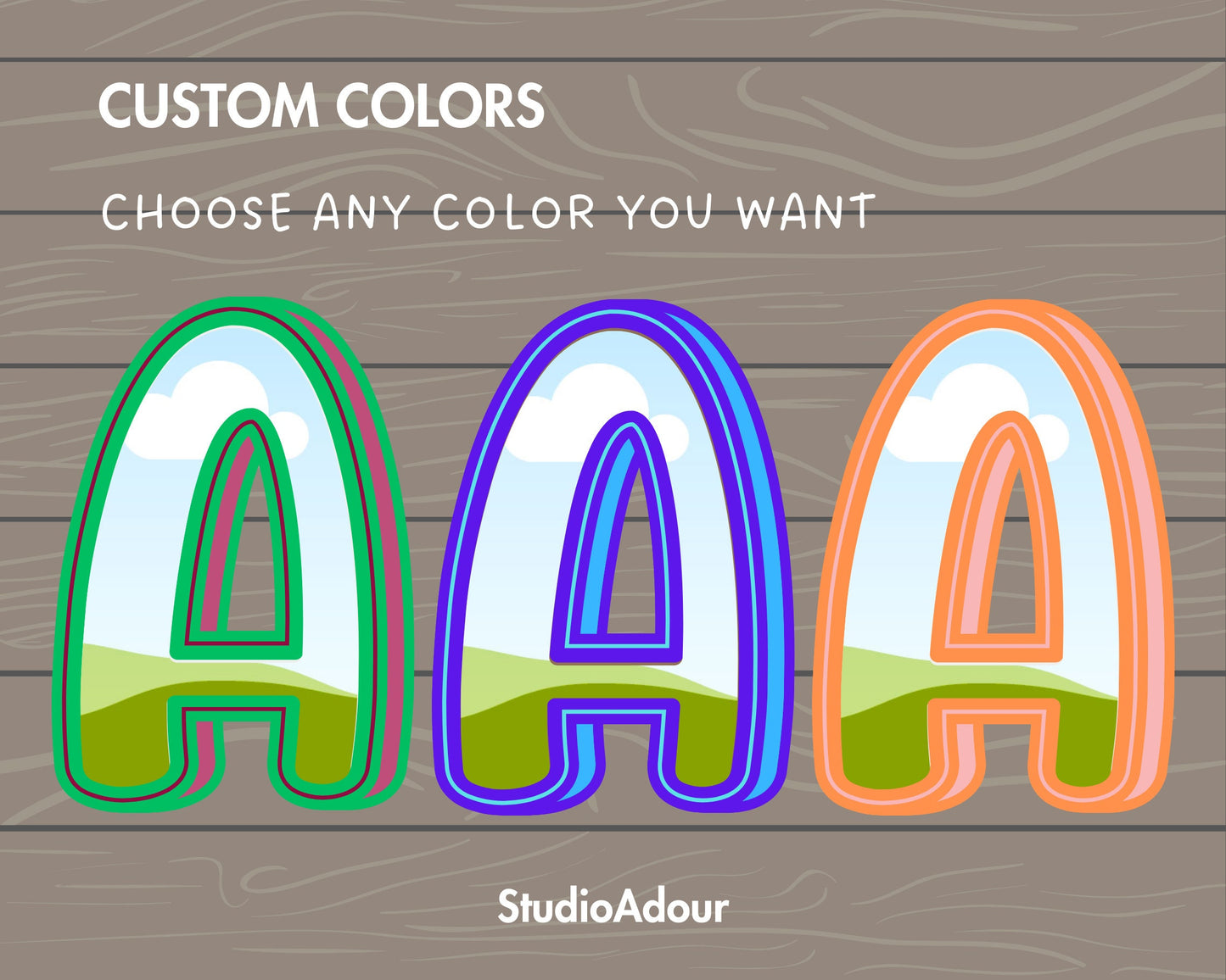 Design Your Own Doodle Alphabet on Canva, Doodle Letters & Numbers Canva Template, Drag and Drop, Editable Cartoon Letters, DIY Doodle Canva