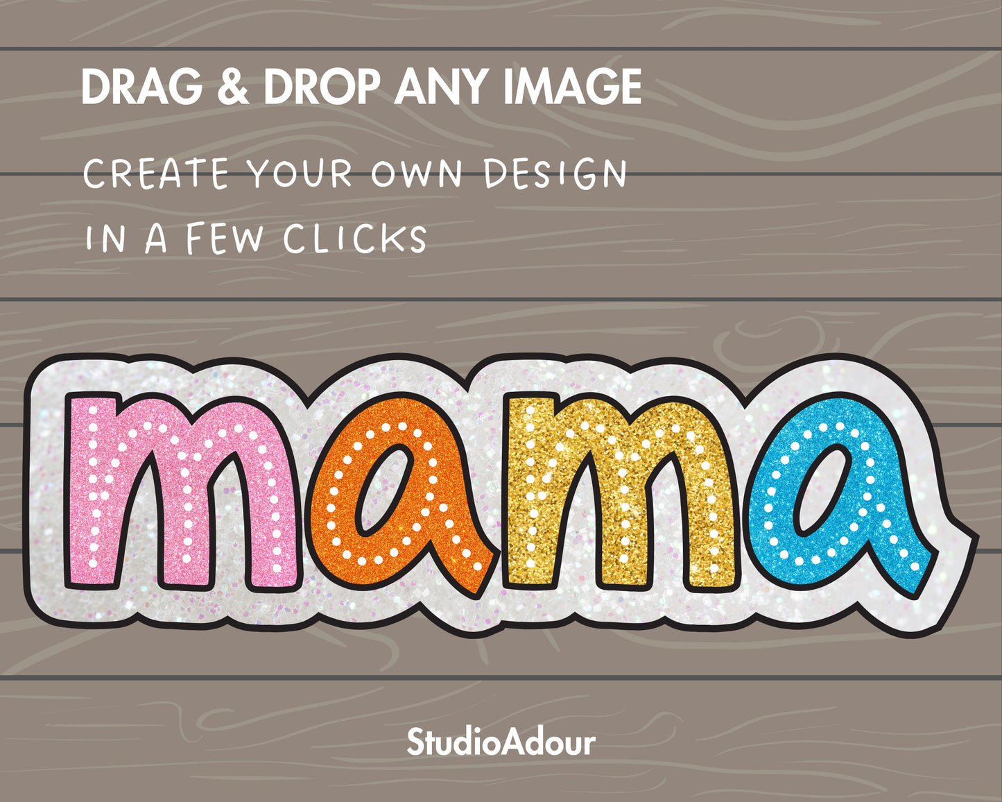 Design Your Own Mama Design, Mom Design Template, Drag and Drop Canva Frame, Editable Canva Doodle Mom, Colorful Mother's Day, Trendy Mom