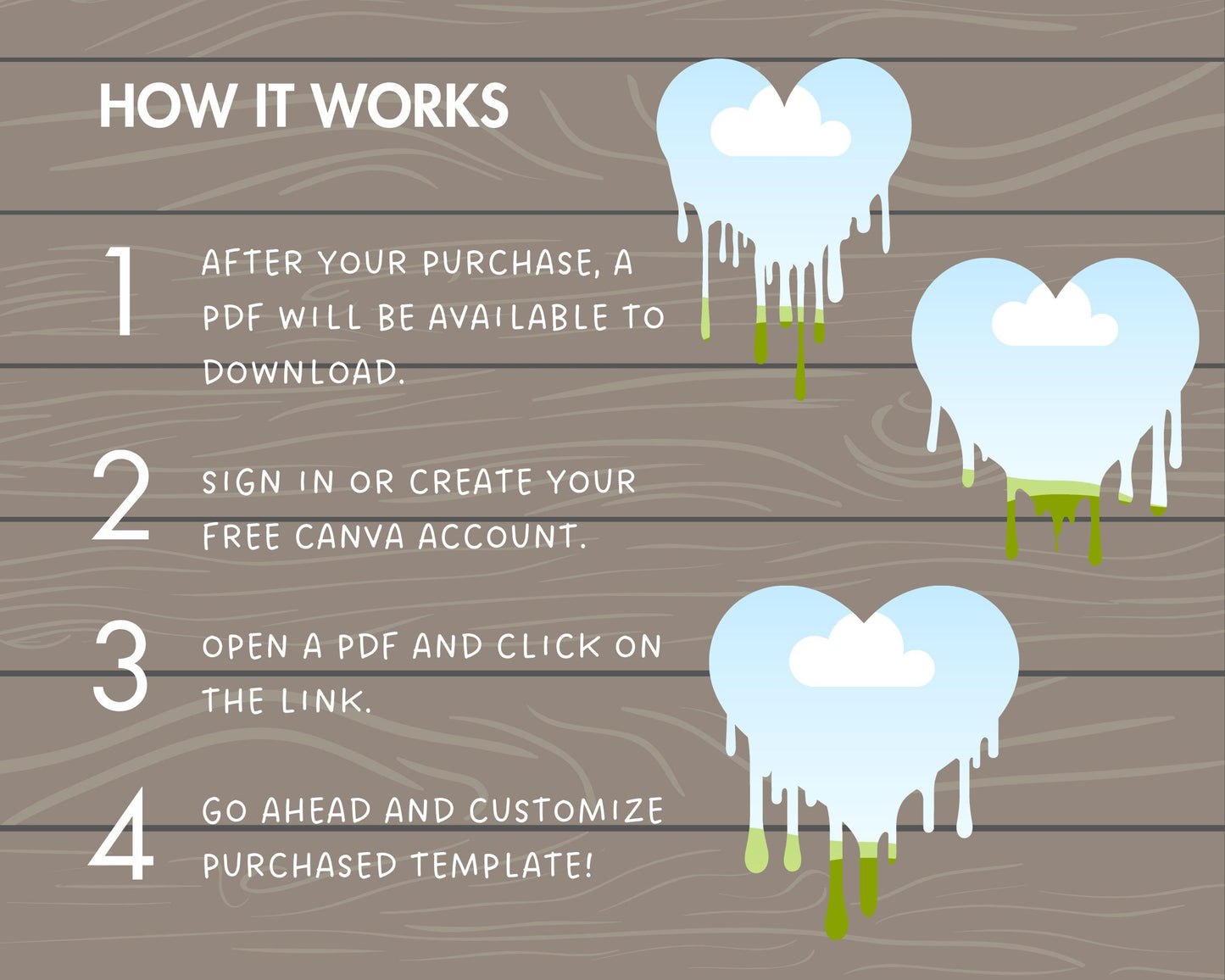 Design Your Own Dripping Heart on Canva, Heart Love Canva Template, Easy Drag and Drop Editable Canva Frames, Heart Bundle, Valentine's Day