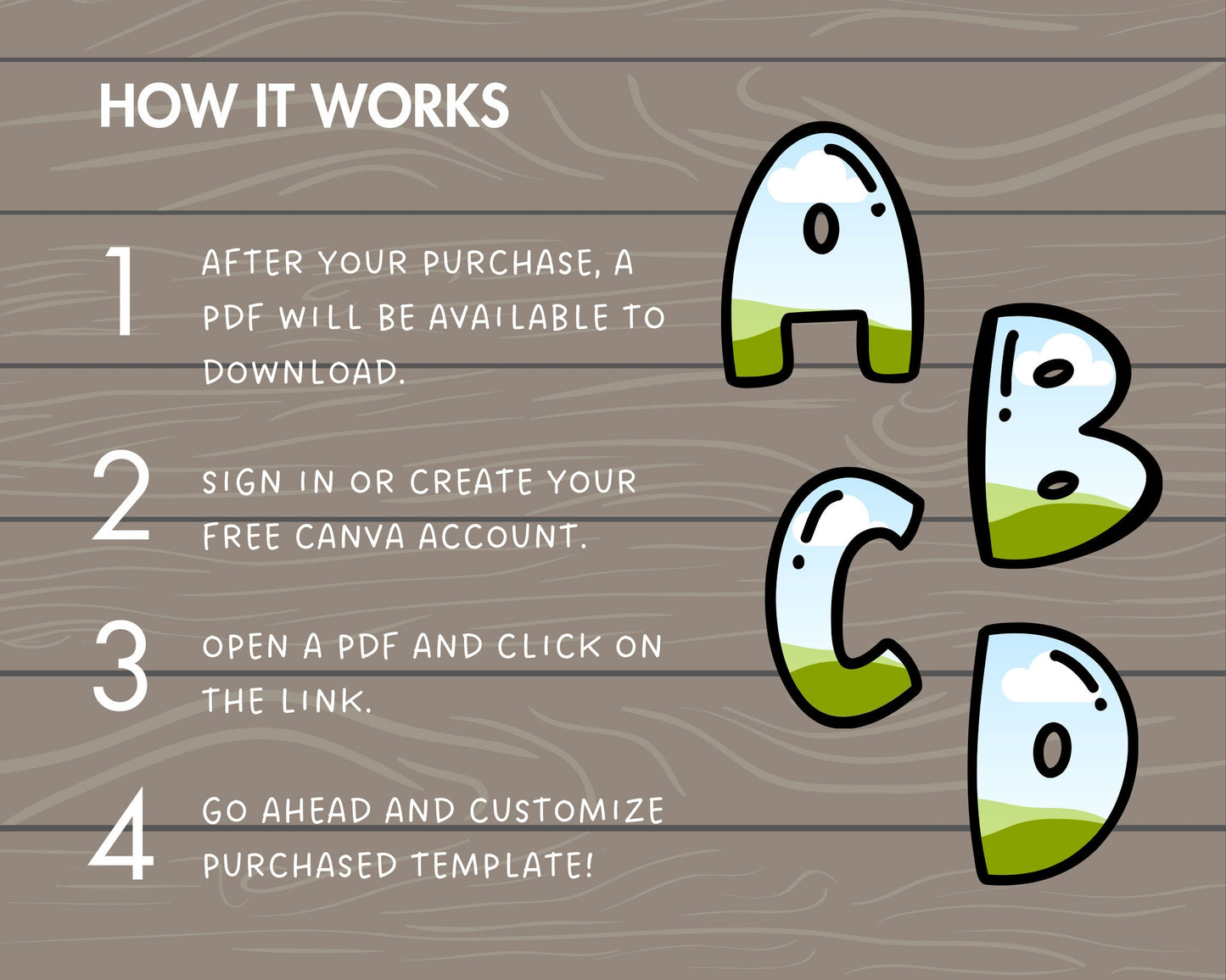 Design Your Own Doodle Alphabet on Canva, Uppercase Doodle Letters & Numbers Canva Template, Drag and Drop, Editable Canva Doodle Alphabet