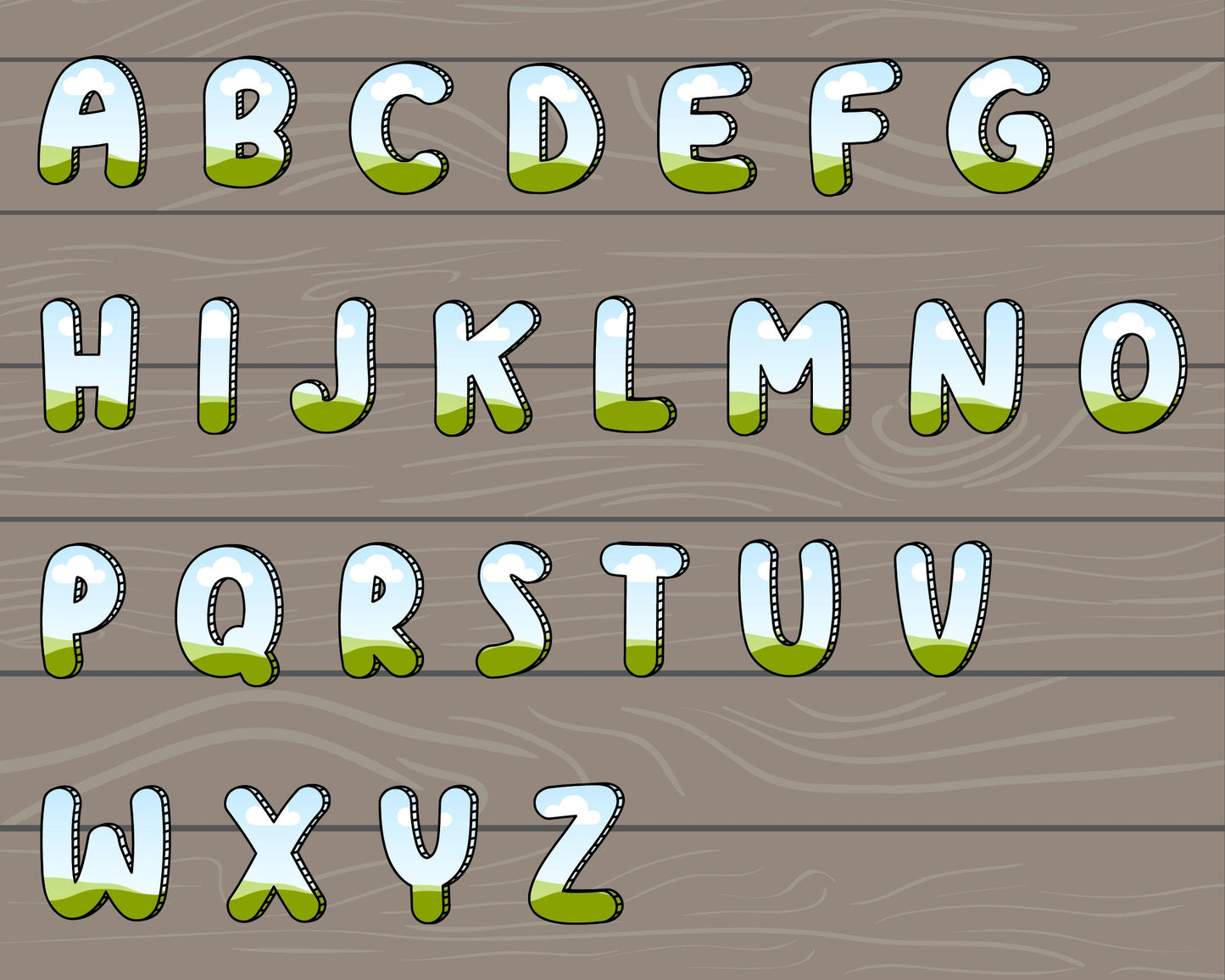 Design Your Own Doodle Alphabet on Canva, Doodle Letters Canva Template, Drag and Drop, Editable Letters , DIY Alphabet, Canva Frames Bundle