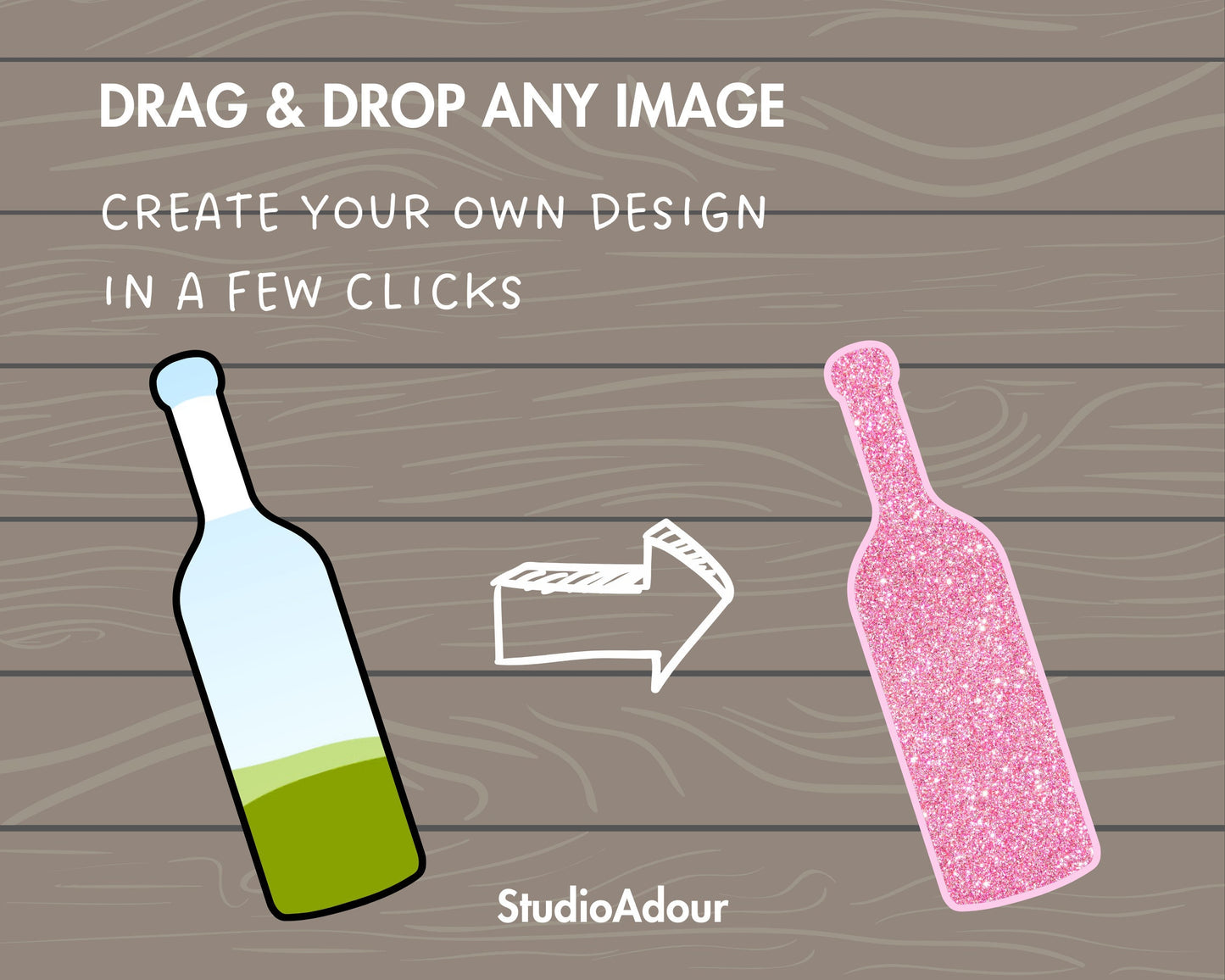 Design Your Own Wine Bottle on Canva, Wine Bottle Templates, Drag and Drop Canva Frames Bundle, Wine Clipart, Editable Alcohol Bottle