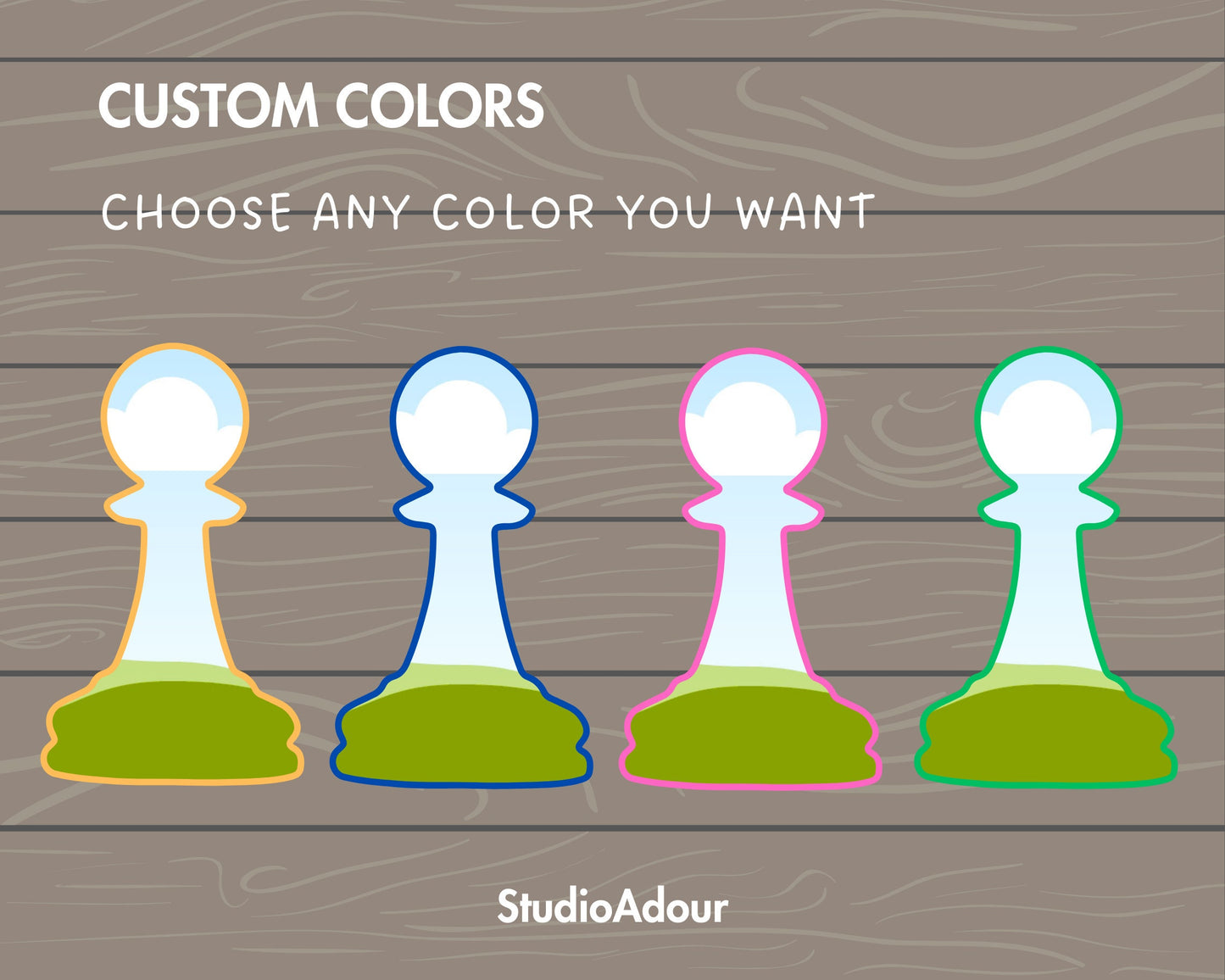 Design Your Own Chess Pieces Canva Frames, Chess Figures Canva Template, Drag and Drop Photo, Chess King and Queen, Sublimation Design