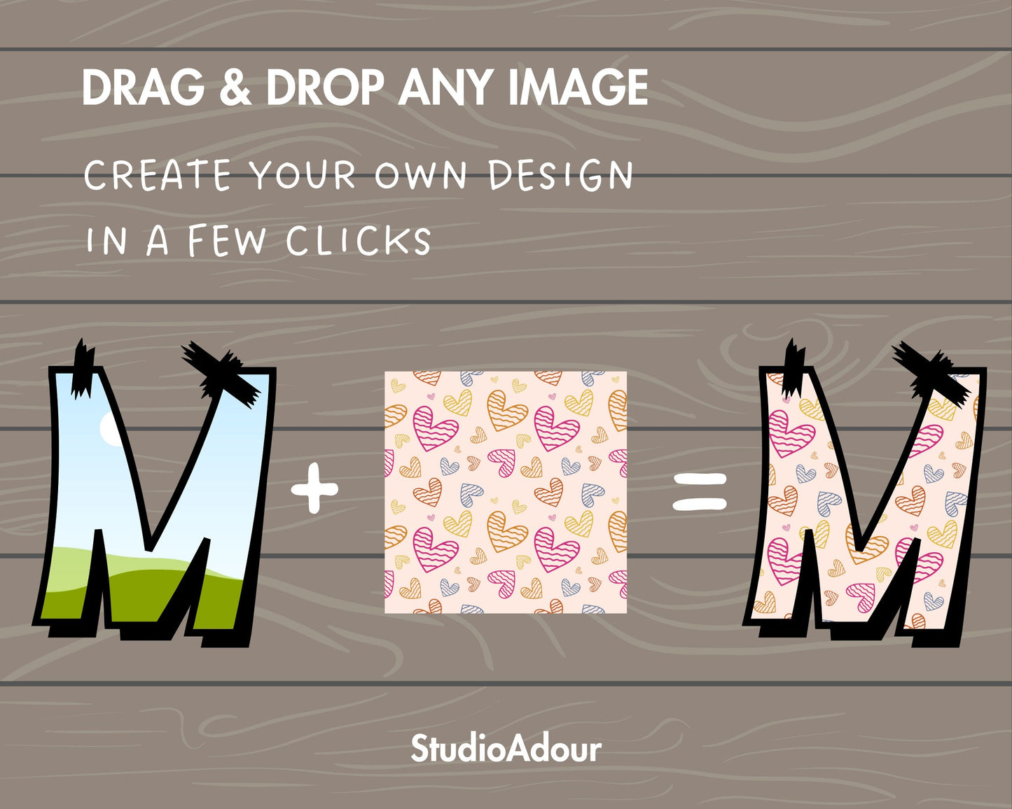Design Your Own Sticker Letters Canva Frames, Letters & Numbers Canva Template, Editable Alphabet Canva, Drag and Drop, School Letters