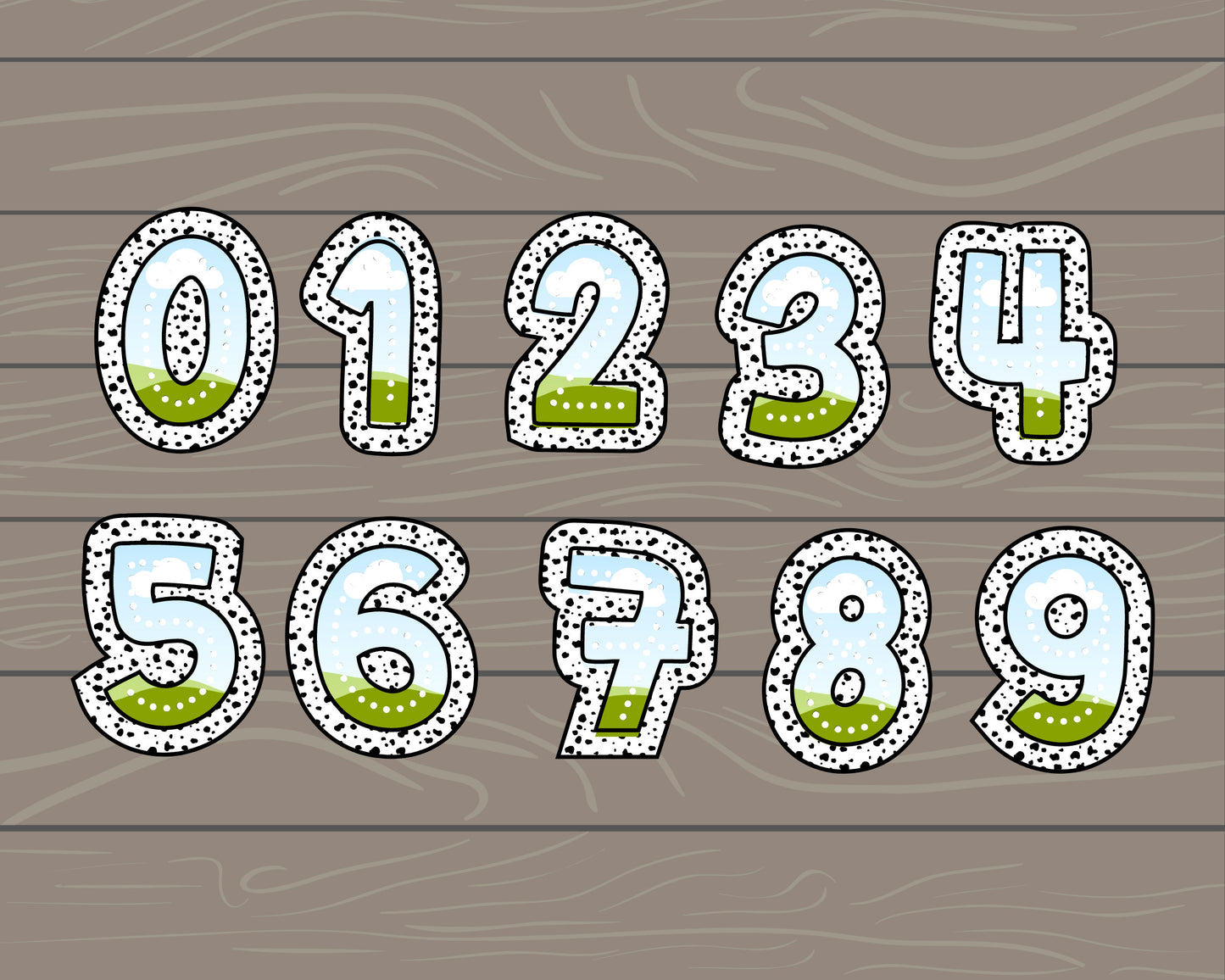 Design Your Own Dalmatian Dots Letters, Dalmatian Alphabet Canva Template, Drag and Drop, Canva Frames, Dalmatian Spots Letters & Numbers