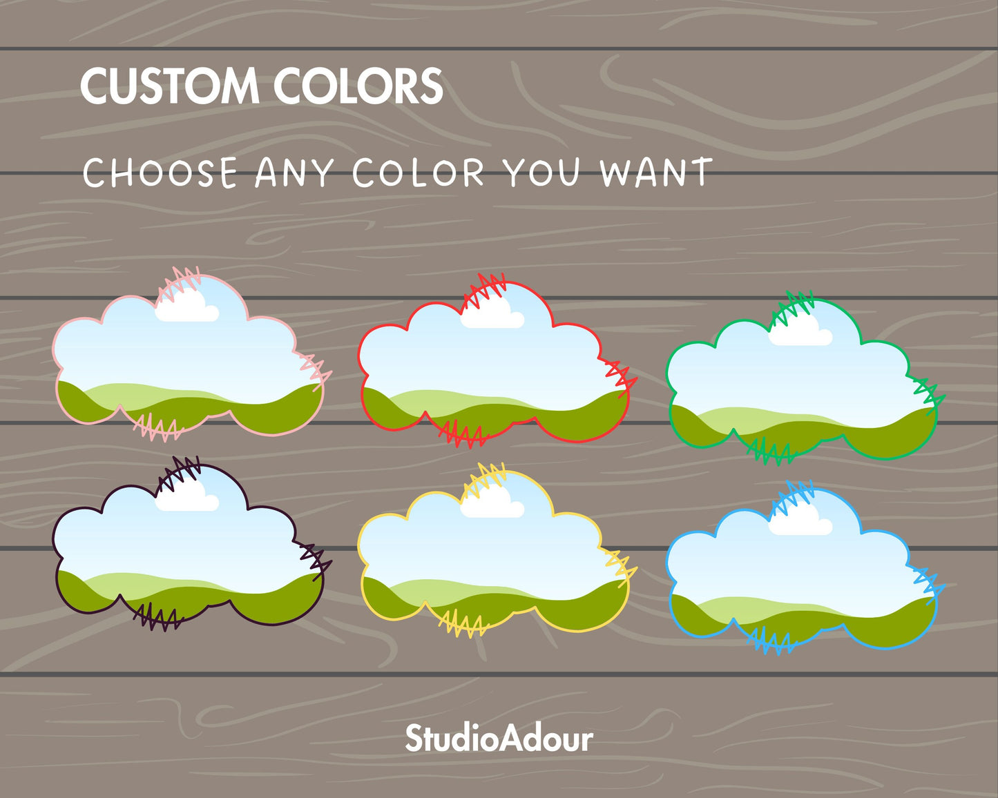 Design Your Own Doodle Clouds Canva Frames, Cloud Canva Templates, Drag and Drop Photo, Editable Clouds, Clouds Clipart, Fluffy Clouds