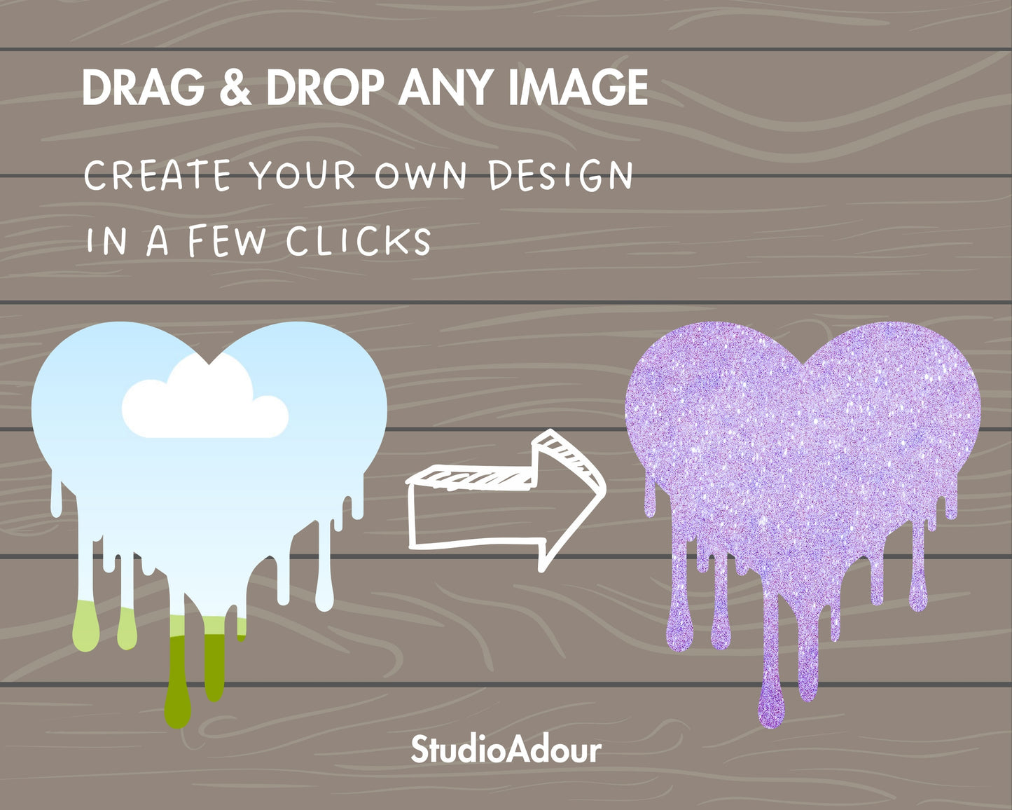 Design Your Own Dripping Heart on Canva, Heart Love Canva Template, Easy Drag and Drop Editable Canva Frames, Heart Bundle, Valentine's Day