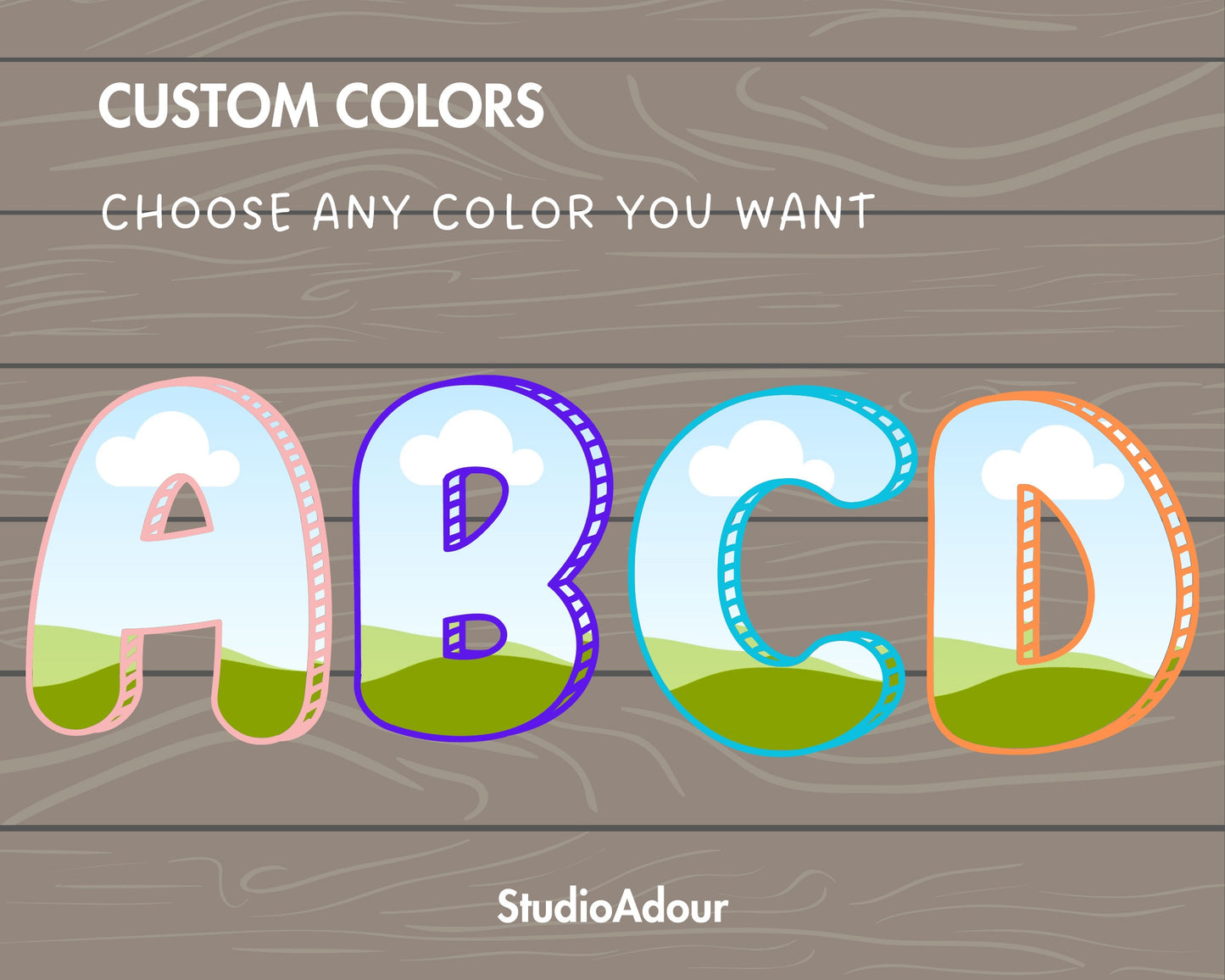 Design Your Own Doodle Alphabet on Canva, Doodle Letters Canva Template, Drag and Drop, Editable Letters , DIY Alphabet, Canva Frames Bundle