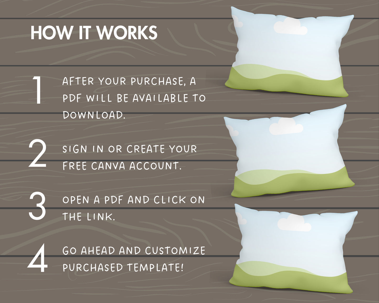 Pillow Canva Mockup, Rectangle Pillow Canva Template, Easy Drag and Drop, Realistic Pillow Canva Mockup, All-Over Print, Cushion Mockup