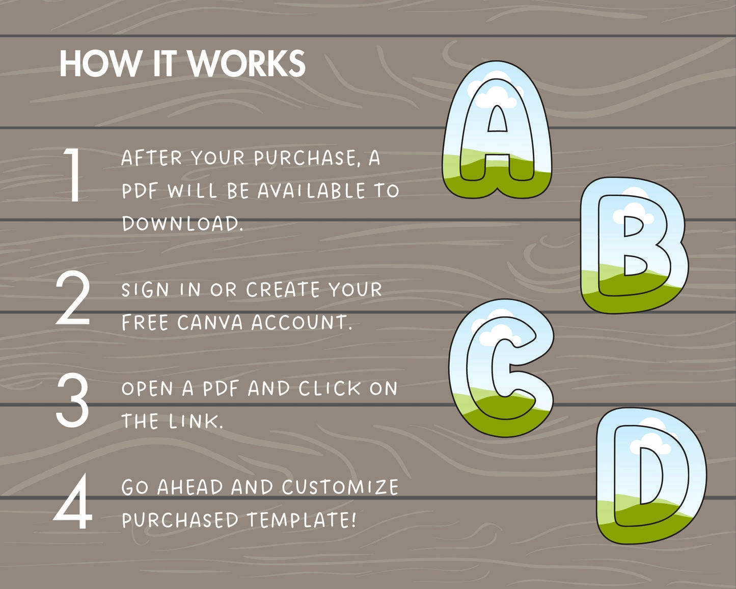 Design Your Own Uppercase Letters & Numbers Canva Frames, Doodle Alphabet Canva Template, Easy Drag and Drop, Sublimation Design Letters PNG