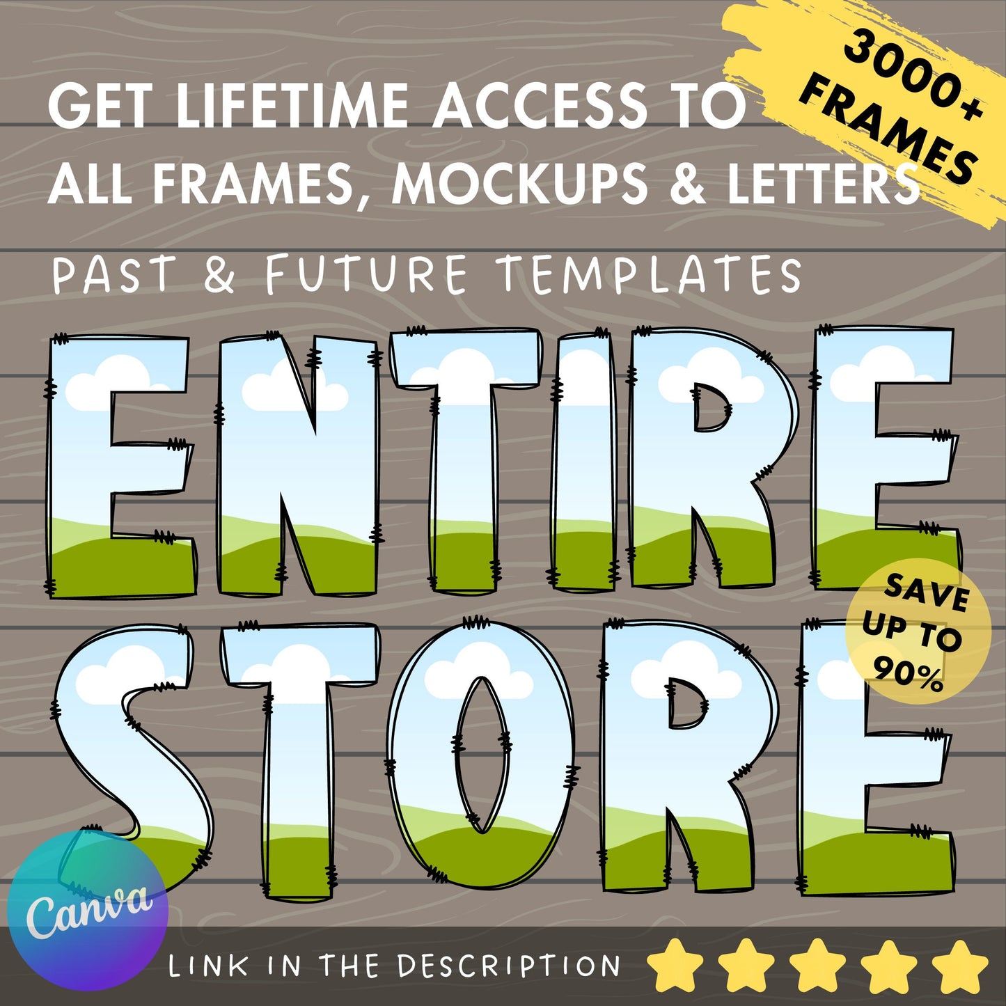 Design Your Own Clouds Canva Frames, Cloud Canva Templates, Drag and Drop Photo, DIY Clouds, Clouds Clipart, Fluffy Clouds, Cartoon Cloud