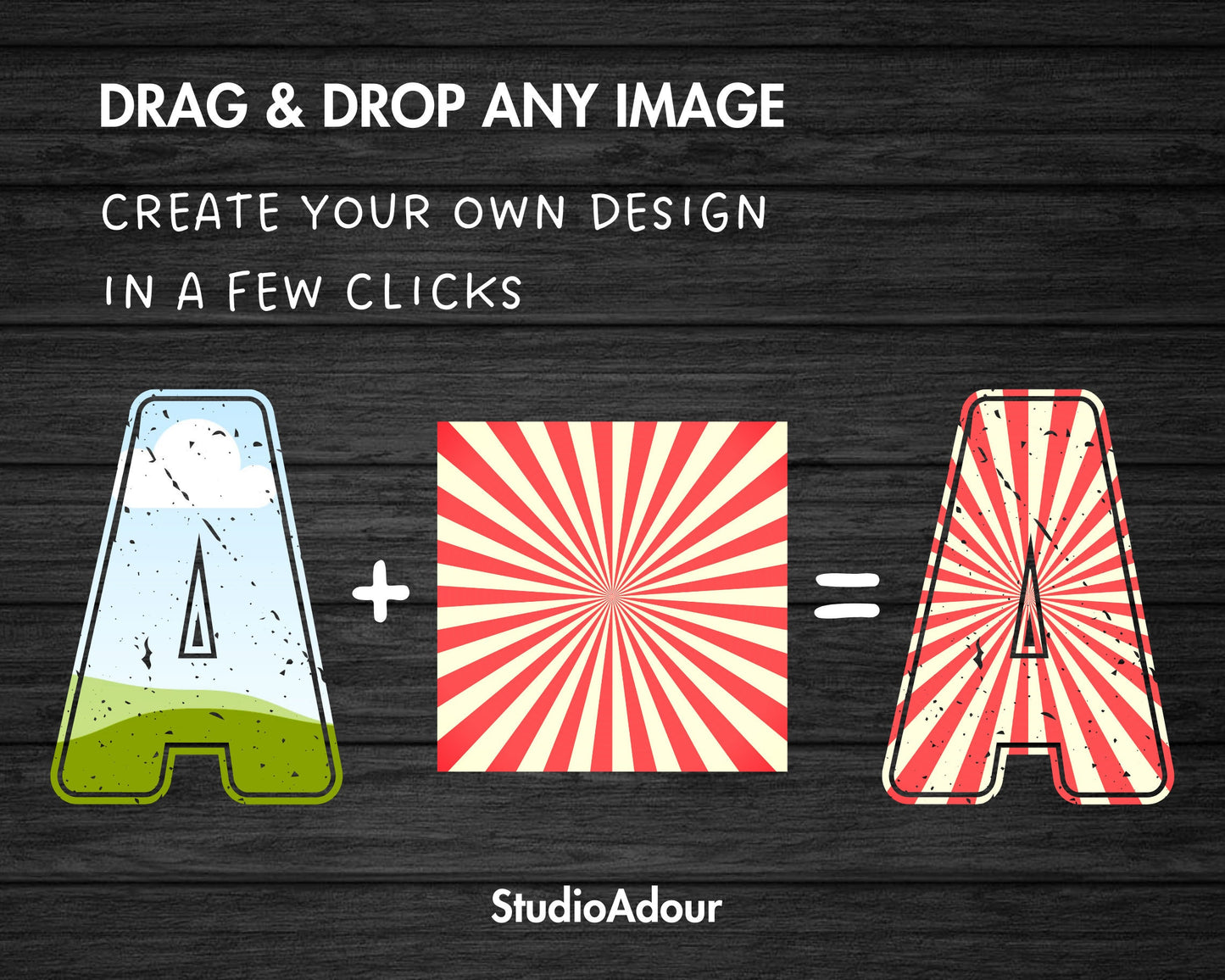 Design Your Own Distressed Letters on Canva, Grunge Alphabet Canva Template, Easy Drag and Drop, Canva Frames Bundle, Letters and Numbers