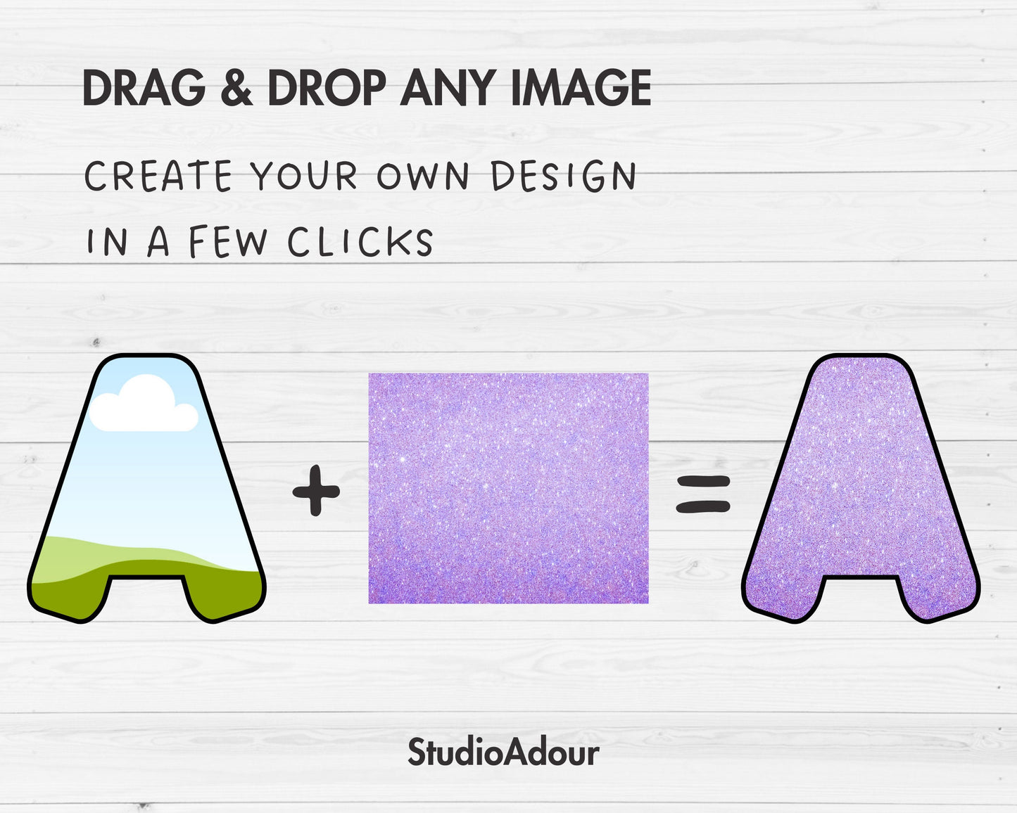 Design Your Own Uppercase Letters & Number on Canva, Bold Alphabet Canva Template, Letters PNG, Editable Canva Letters, Sublimation Design