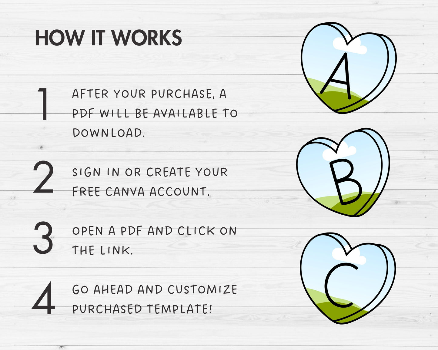 Design Your Own Heart Letters on Canva, Heart Alphabet Canva Template, Drag and Drop, Uppercase Letters & Numbers PNG, Sublimation Design,