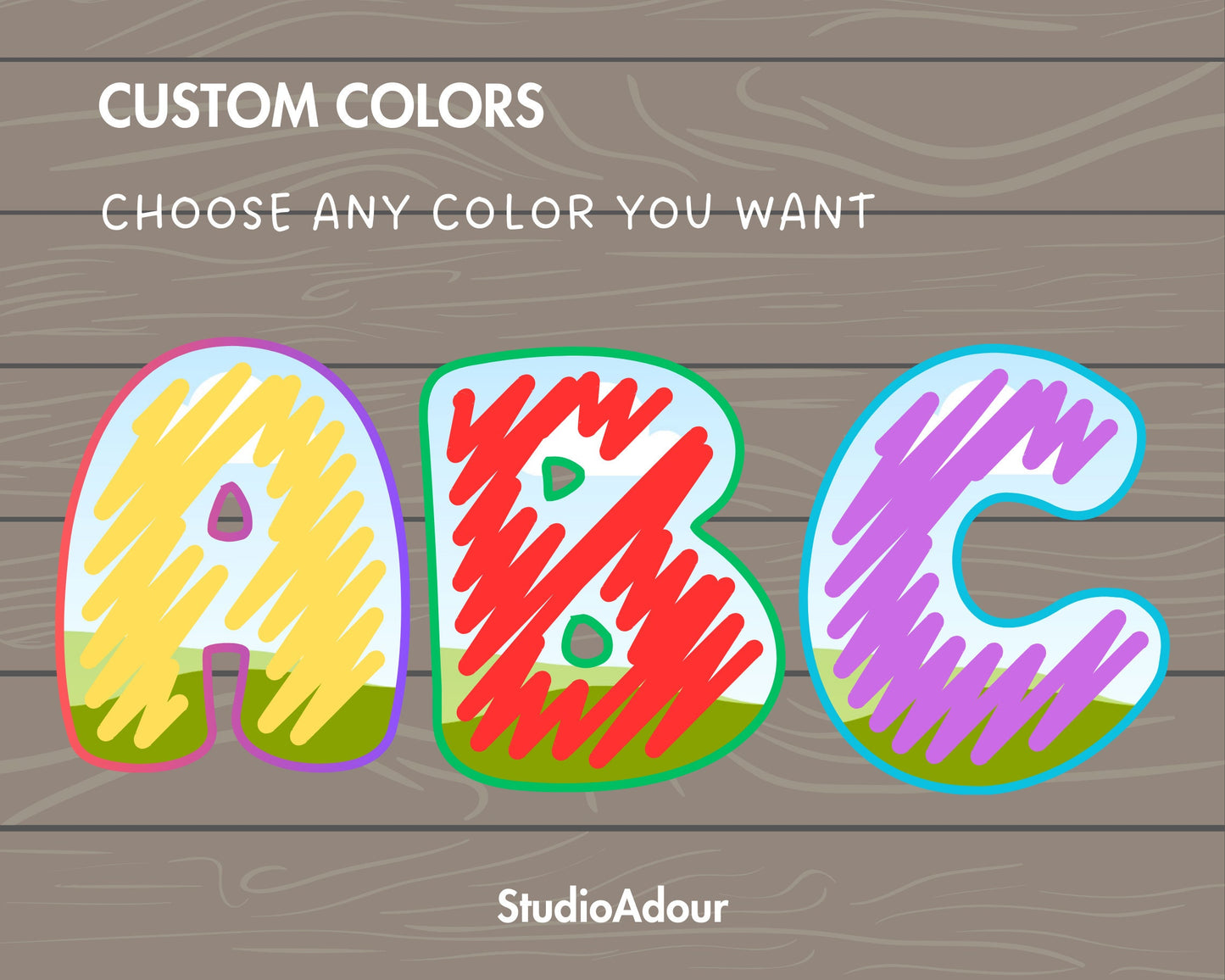 Design Your Own Scribble Letters on Canva, Doodle Alphabet Canva Template, Easy Drag and Drop, Editable Hand-Drawn Letters & Numbers, PNG