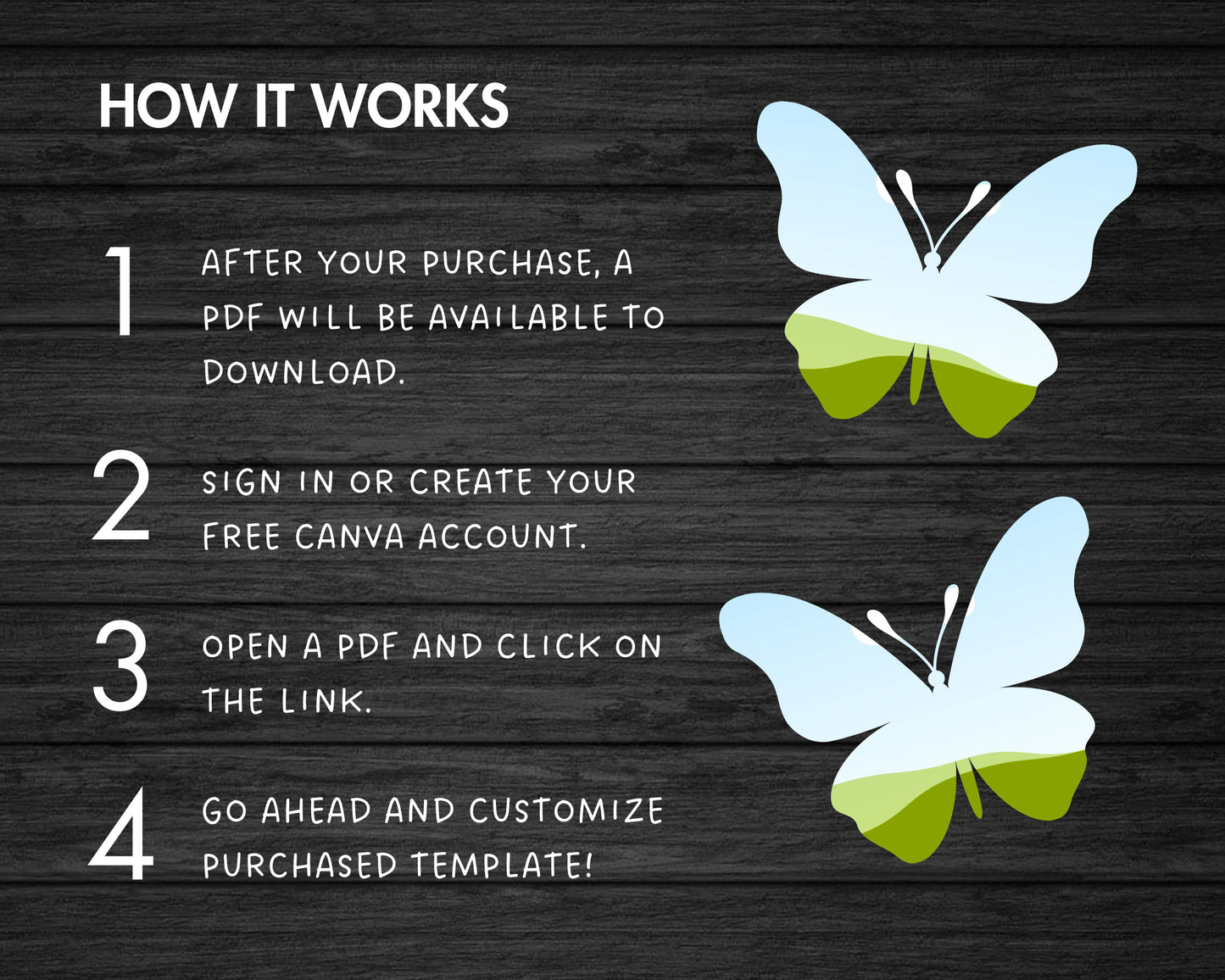 Design Your Own Butterfly on Canva, Canva Frames Bundle, Drag and Drop Photo, Sublimation Designs, Butterfly Silhouette, Butterfly Clipart