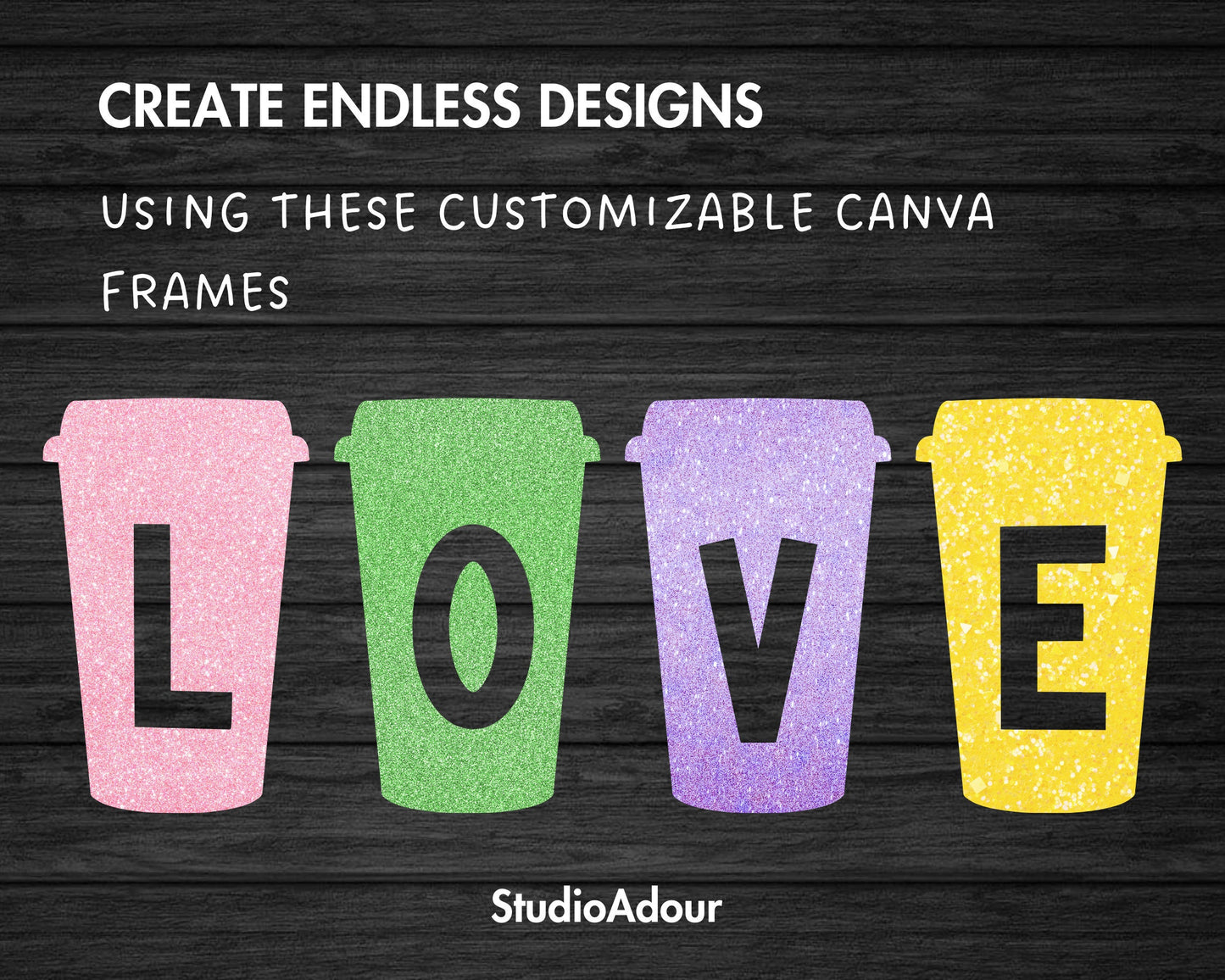 Design Your Own Coffee Letters on Canva, To Go Coffee Cup Canva Alphabet, Easy Drag and Drop, Coffee Lover, Coffee Alphabet PNG, Sublimation