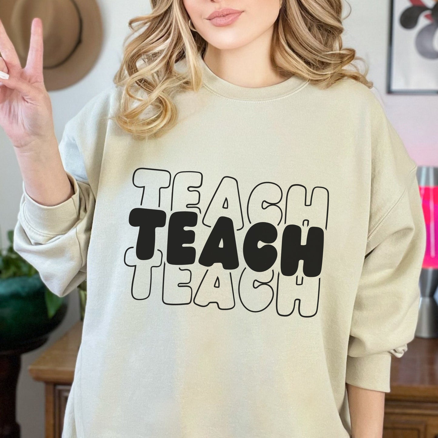 Teach Svg, Teacher Shirt PNG, Teacher Gift Svg, Dog Mother Svg, Retro Stacked SVG, Cricut Svg, Elementary School Teacher, Commercial Use