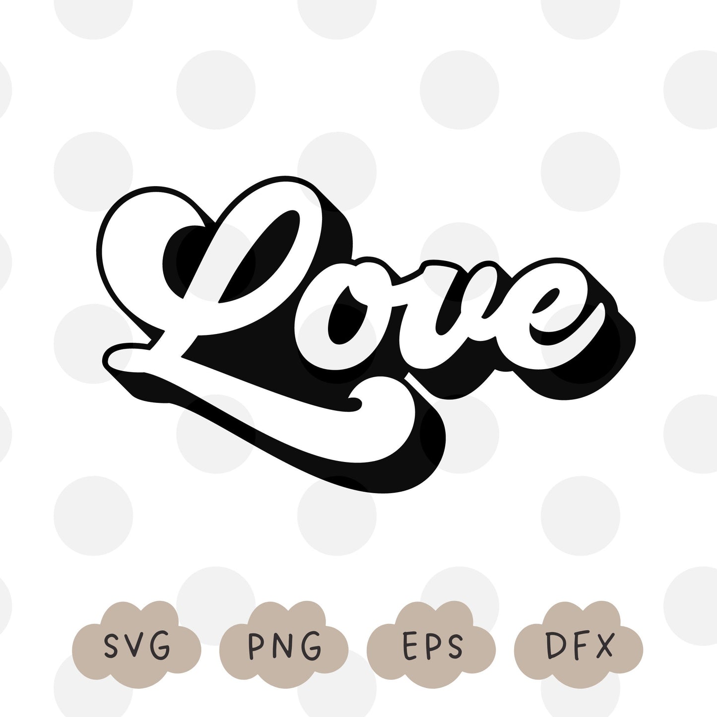 Love Svg, Retro Love Text PNG, Groovy Love Svg, Valentine's Day Svg, Retro SVG, Cricut Svg, Love Shirt, Sublimation Design, Commercial Use