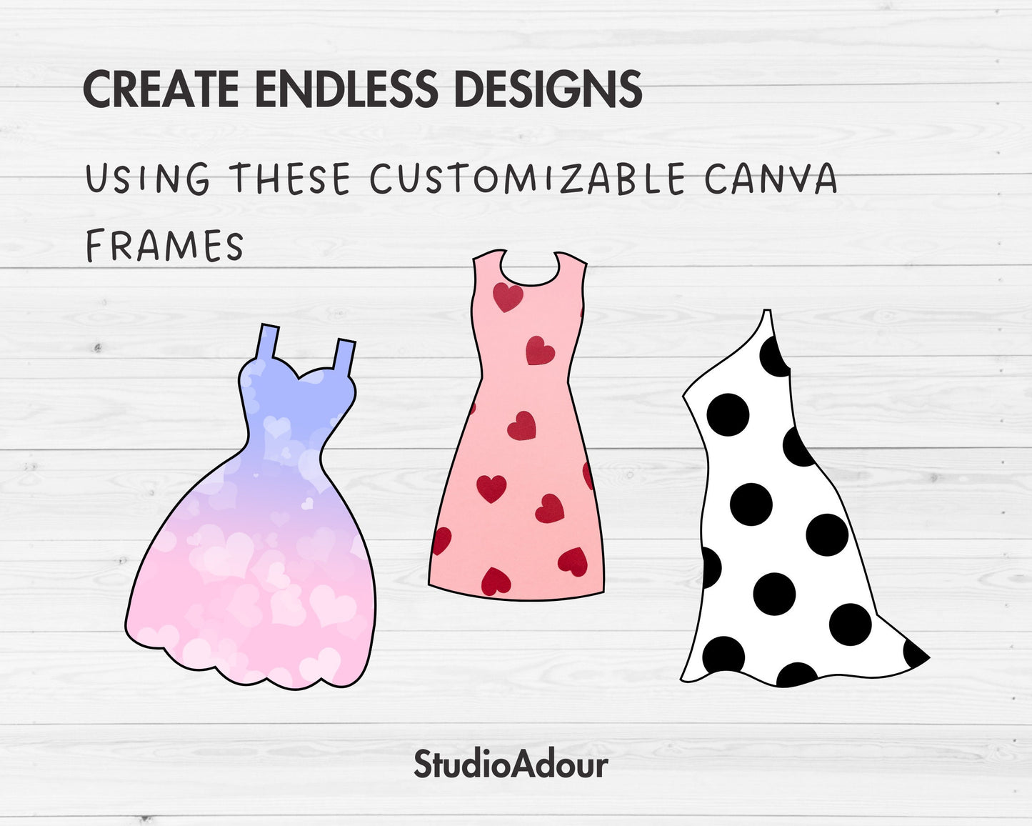 Design Your Own Womens Dress Canva Frames, Evening Dress Canva Template, Drag and Drop, Bridal Dress Clipart, Wedding Dress, Cocktail Dress