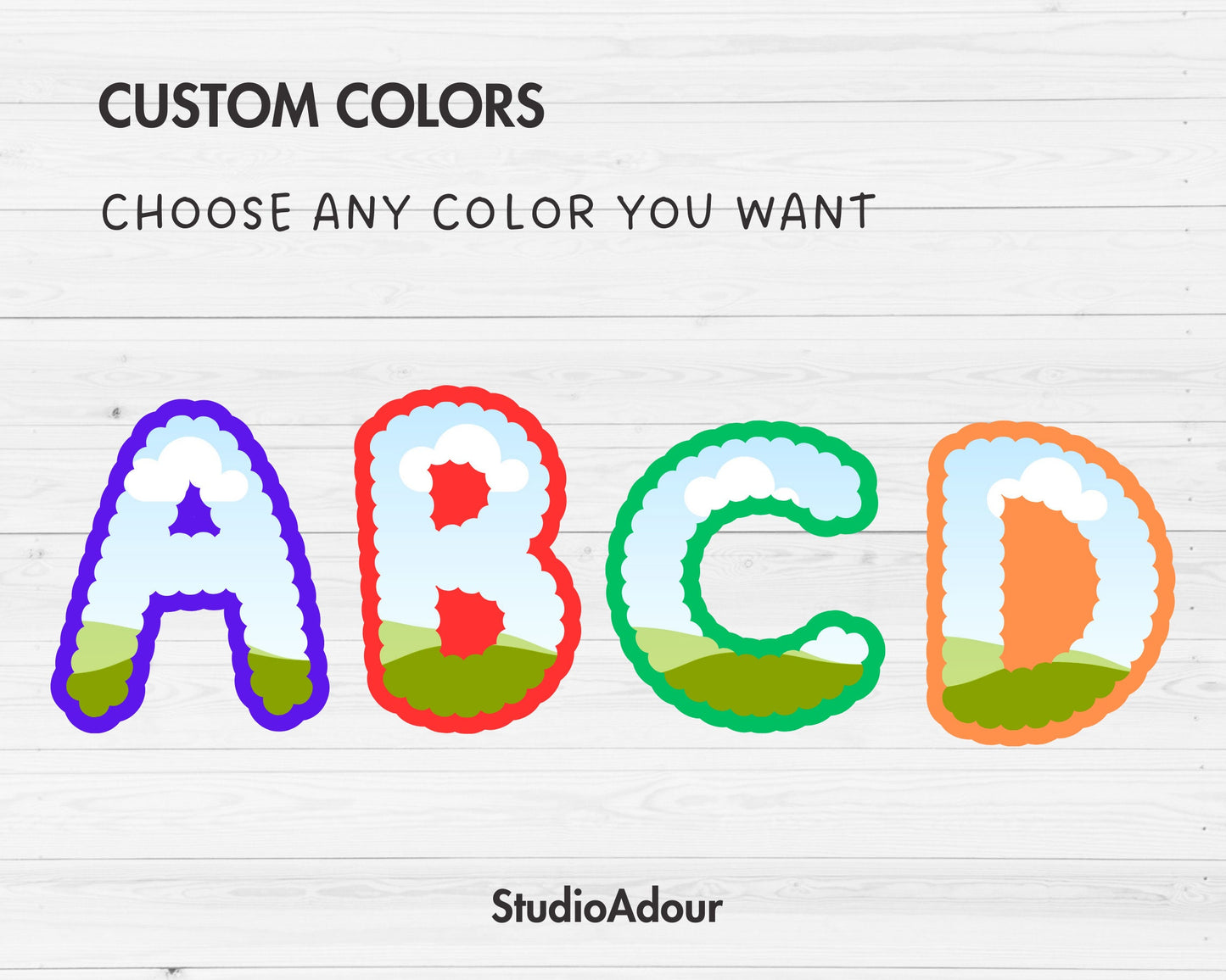 Design Your Own Scalloped Canva Letters, Scalloped Alphabet Canva Template, Drag and Drop, Canva Frames, Scalloped Letters & Numbers