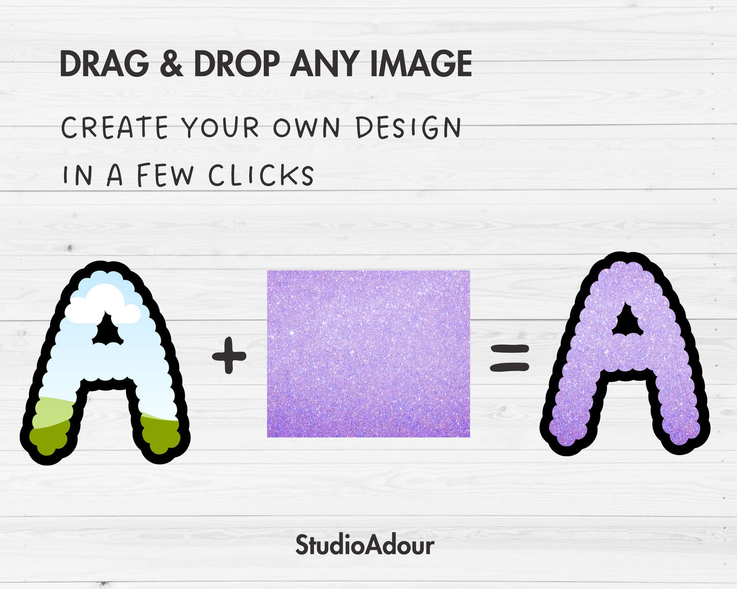 Design Your Own Scalloped Canva Letters, Scalloped Alphabet Canva Template, Drag and Drop, Canva Frames, Scalloped Letters & Numbers