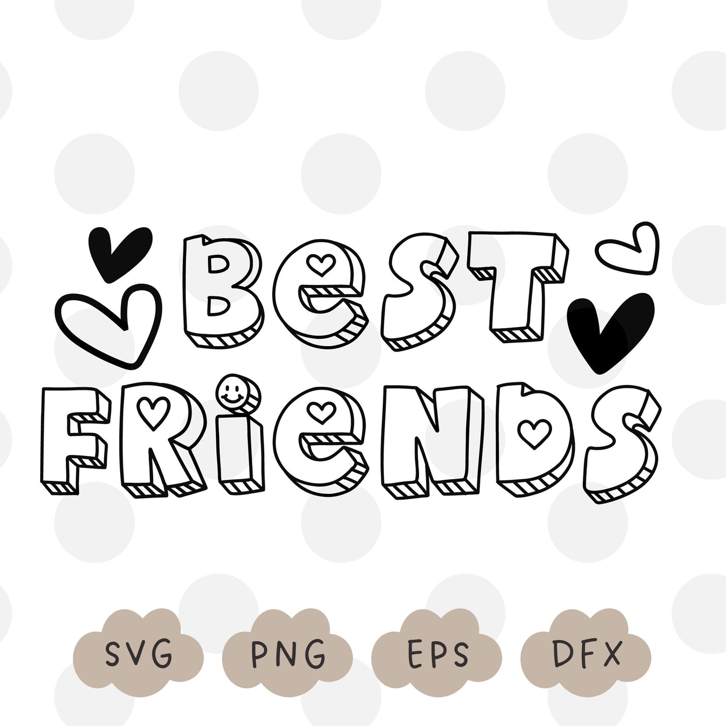 Best Friends Svg, Best Friends Shirt PNG, Friends Svg, Friendship Svg, Best Friends Mugs, Heart SVG, Cricut Svg, Commercial Use
