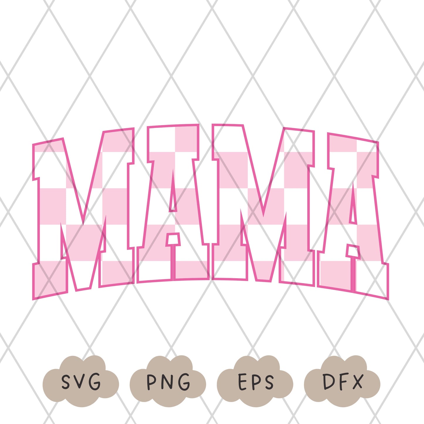 Checkered Mama Svg, Retro Mama PNG, Mom Checkered Shirt Design, Retro Varsity Svg, Sublimation Design, Retro Mama, Cut File, Cool Mom Design