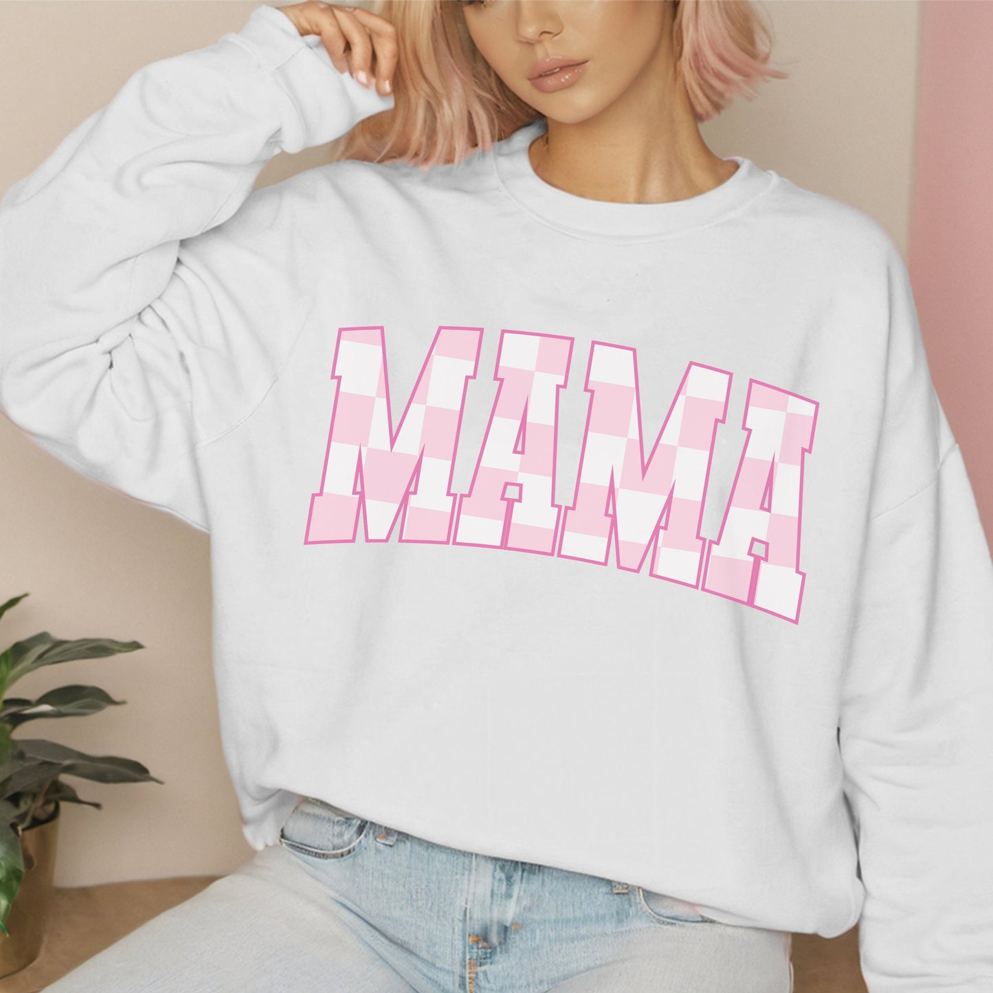 Checkered Mama Svg, Retro Mama PNG, Mom Checkered Shirt Design, Retro Varsity Svg, Sublimation Design, Retro Mama, Cut File, Cool Mom Design