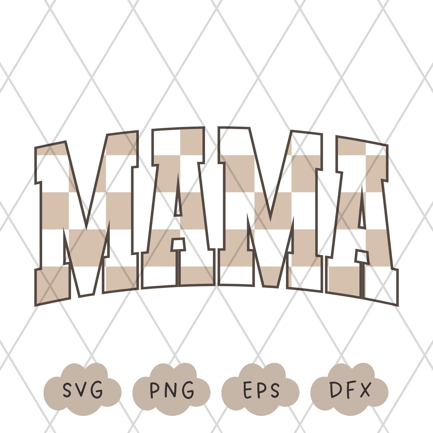 Checkered Mama Svg, Retro Mama PNG, Mom Checkered Shirt Design, Retro Varsity Svg, Sublimation Design, Retro Mama, Cut File, Cool Mom Design