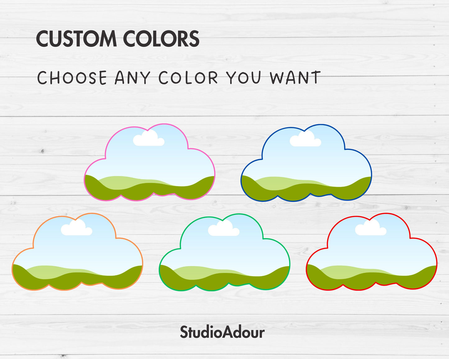 Design Your Own Clouds Canva Frames, Cloud Canva Templates, Drag and Drop Photo, DIY Clouds, Clouds Clipart, Fluffy Clouds, Cartoon Cloud