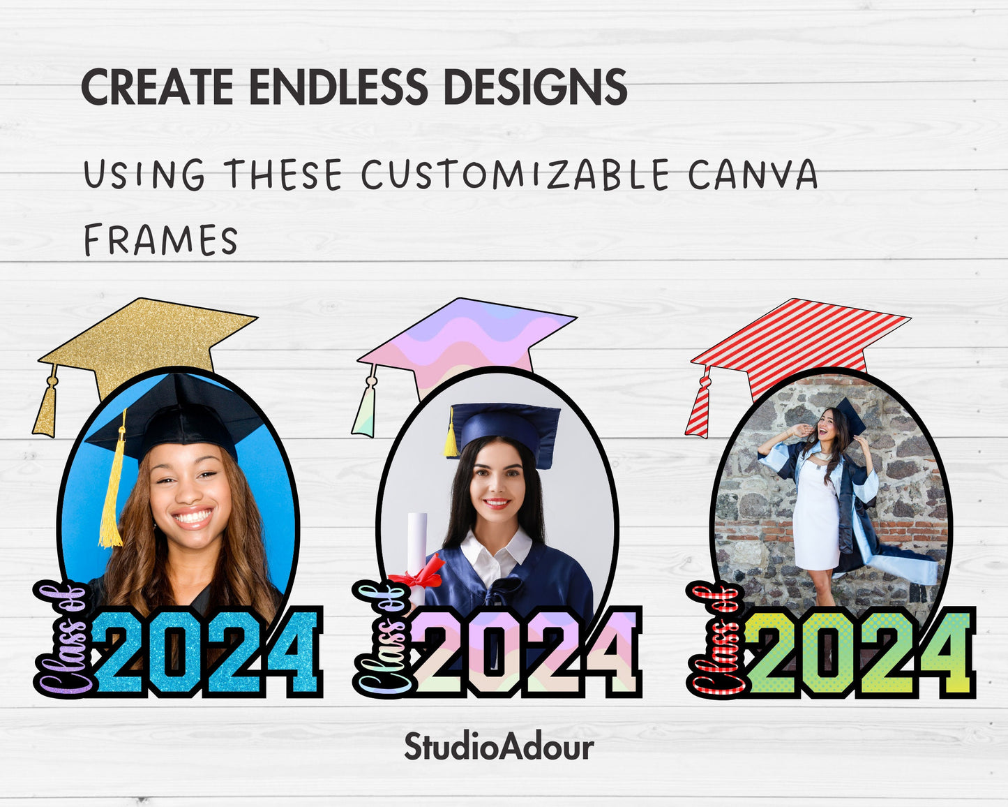 Design Your Own Graduation Paddle Canva Frames, Editable Canva Template, Drag and Drop, Sublimation Design, Graduation Party, Custom Grad,