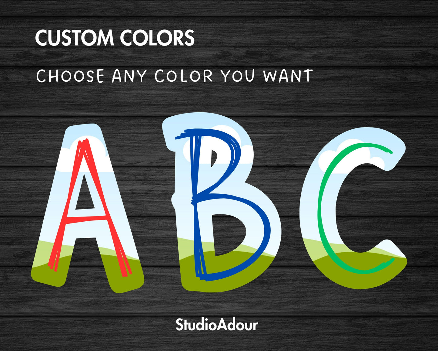 Design Your Own Scribble Letters on Canva, Doodle Alphabet Canva Template, Easy Drag and Drop, Editable Hand-Drawn Letters & Numbers, PNG